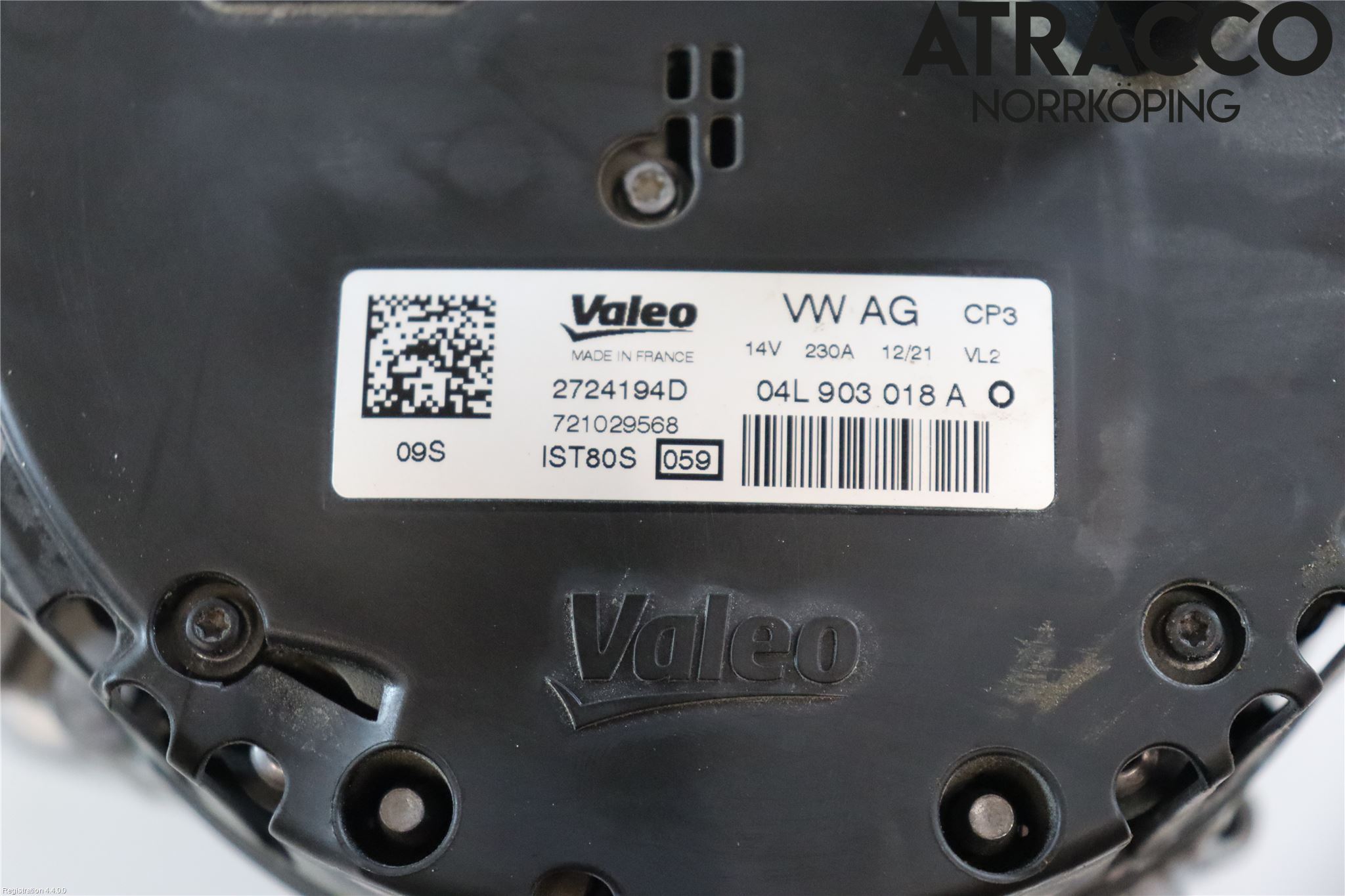 Audi A4/S4 B9 20- Generator