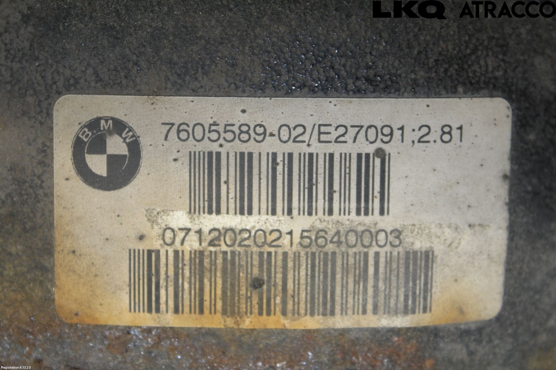 BMW 3 F30/F31/F80 12-19 Bakväxel-Diff