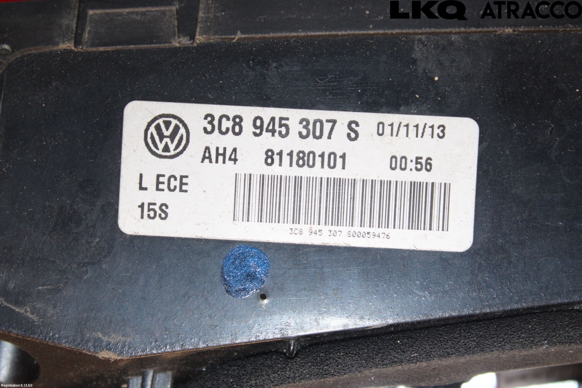 Volkswagen VW PASSAT CC 08-16 Bakljus Lucka Vä