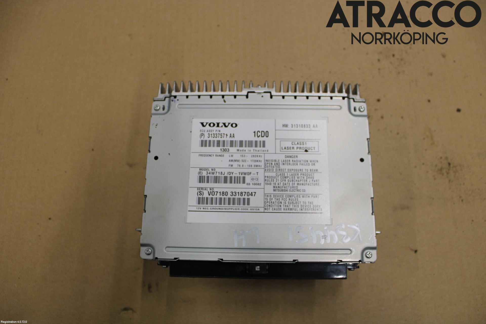 Volvo V60 11-13 Cd Radio - Multimediapanel