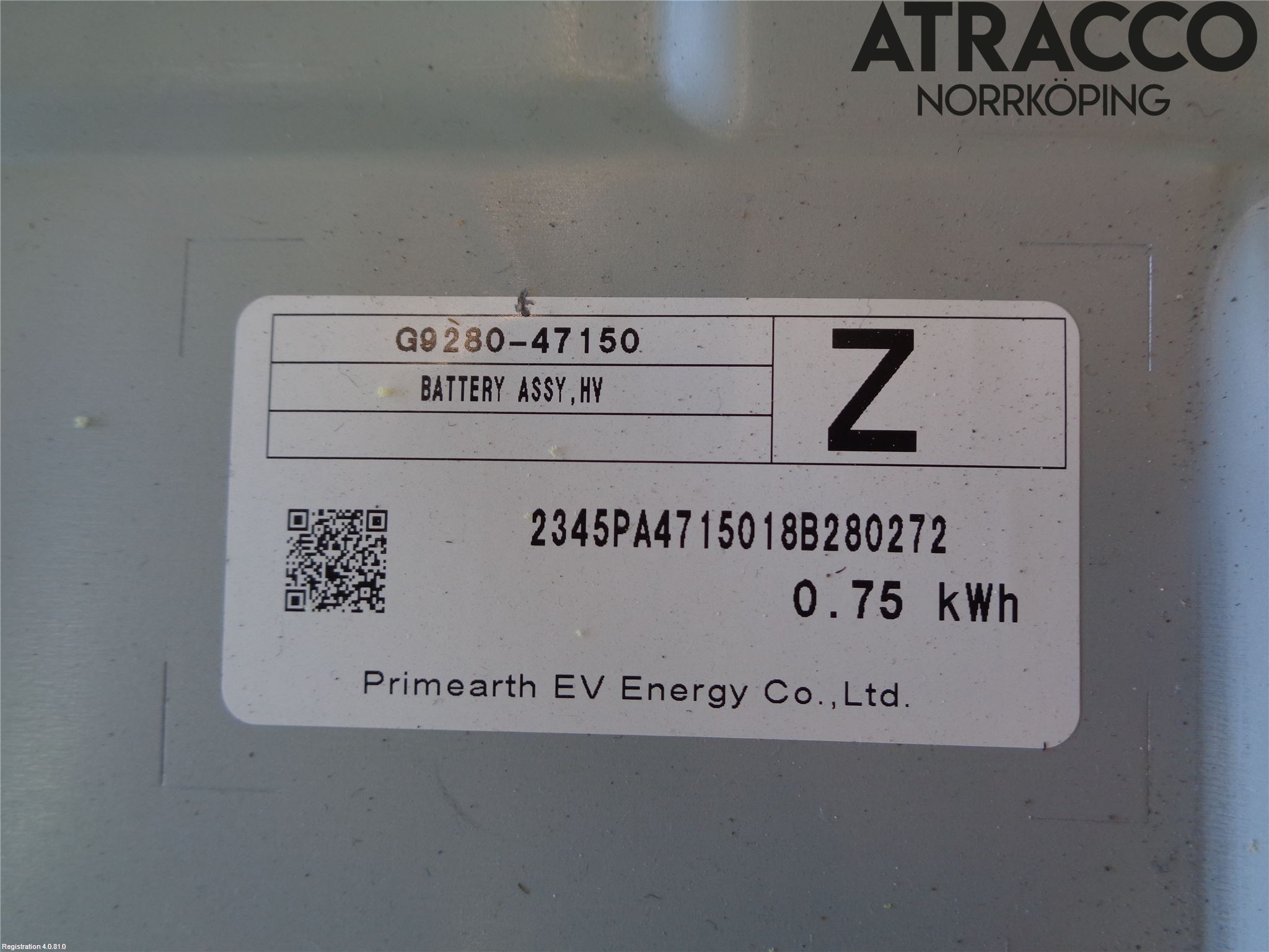 Toyota COROLLA 19- Batteri Högspänning