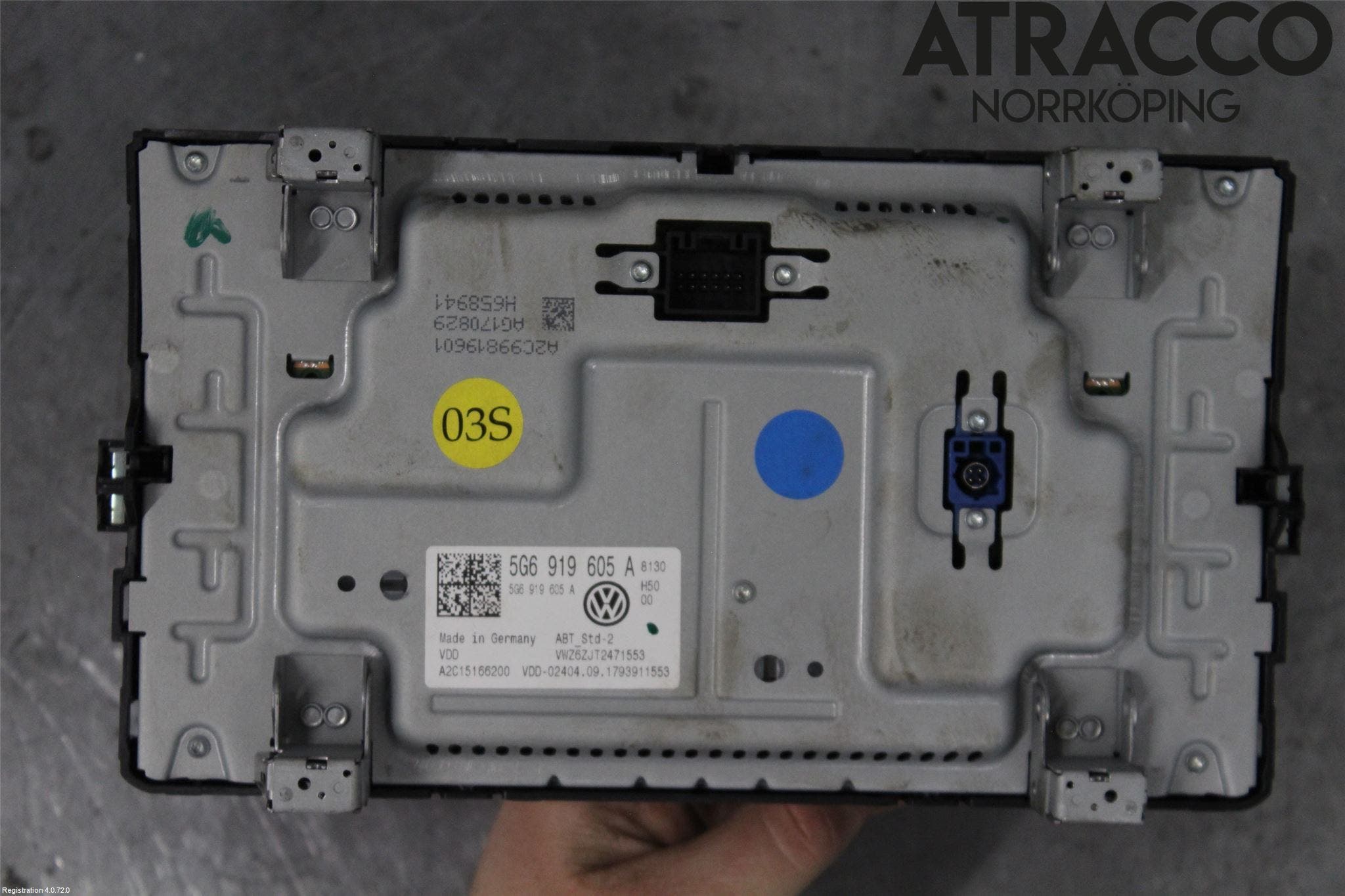 Volkswagen VW GOLF / E-GOLF VII 13-20 Multifunktionsdisplay