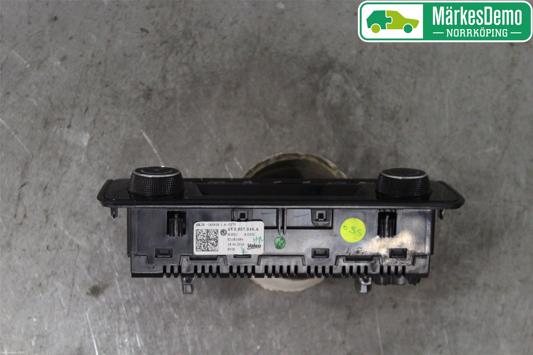 Skoda FABIA 15-21 Värmereglage