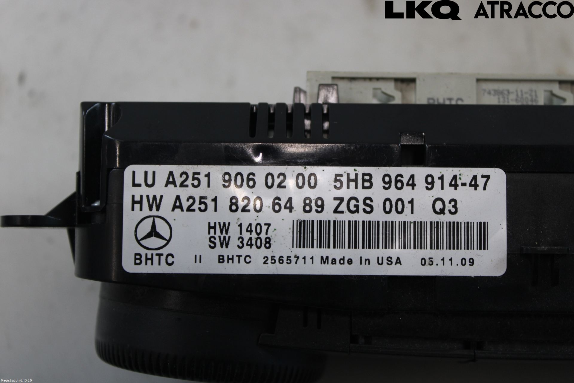 Mercedes-Benz MB ML (W164) 05-11 Värmereglage