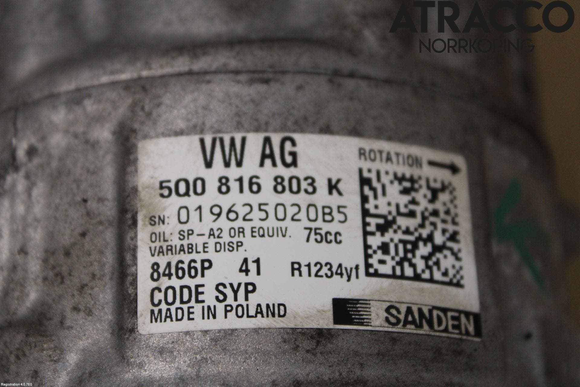 Volkswagen VW GOLF / E-GOLF VII 13-20 Ac Kompressor