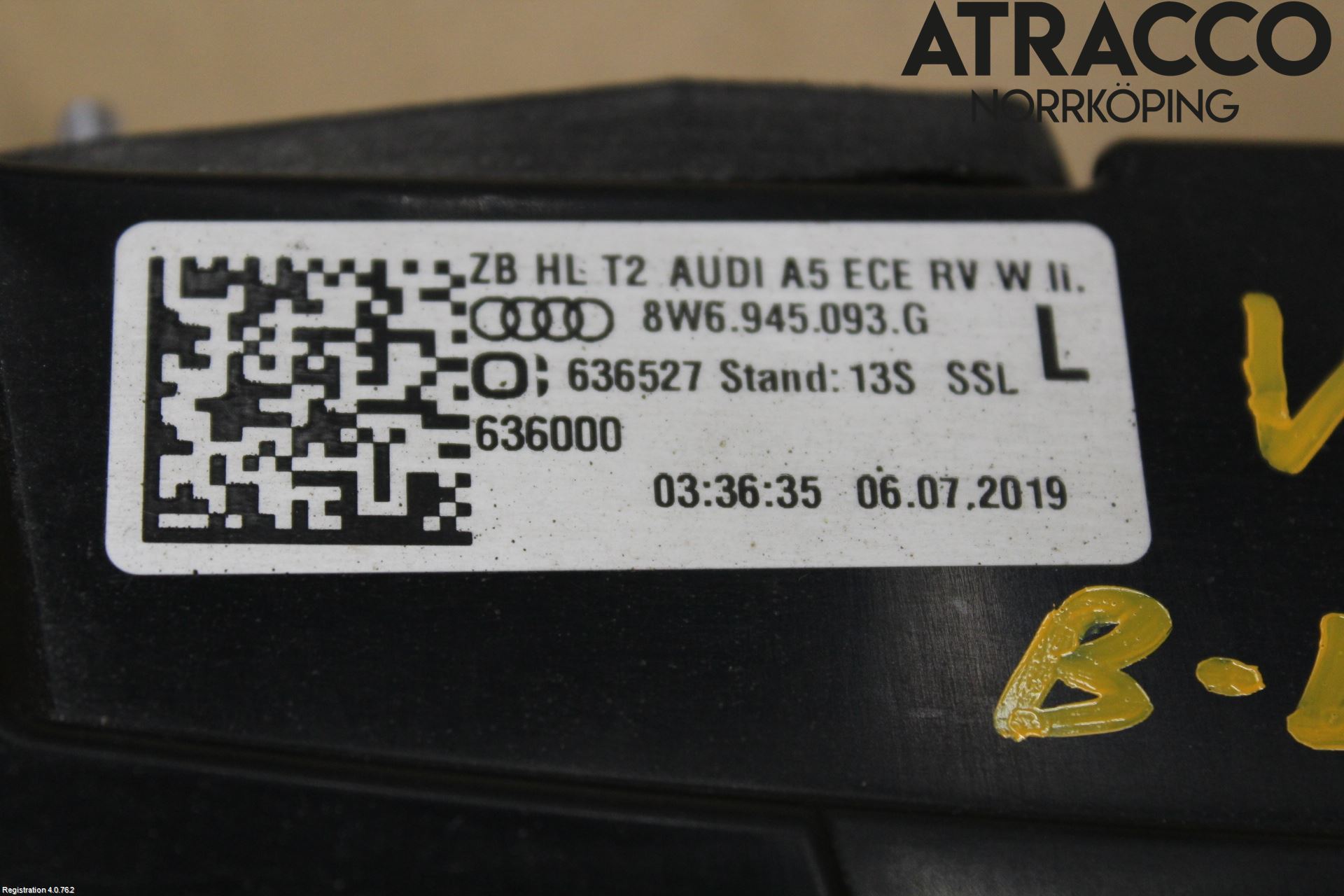 Audi A5 17- Bakljus Lucka Vä