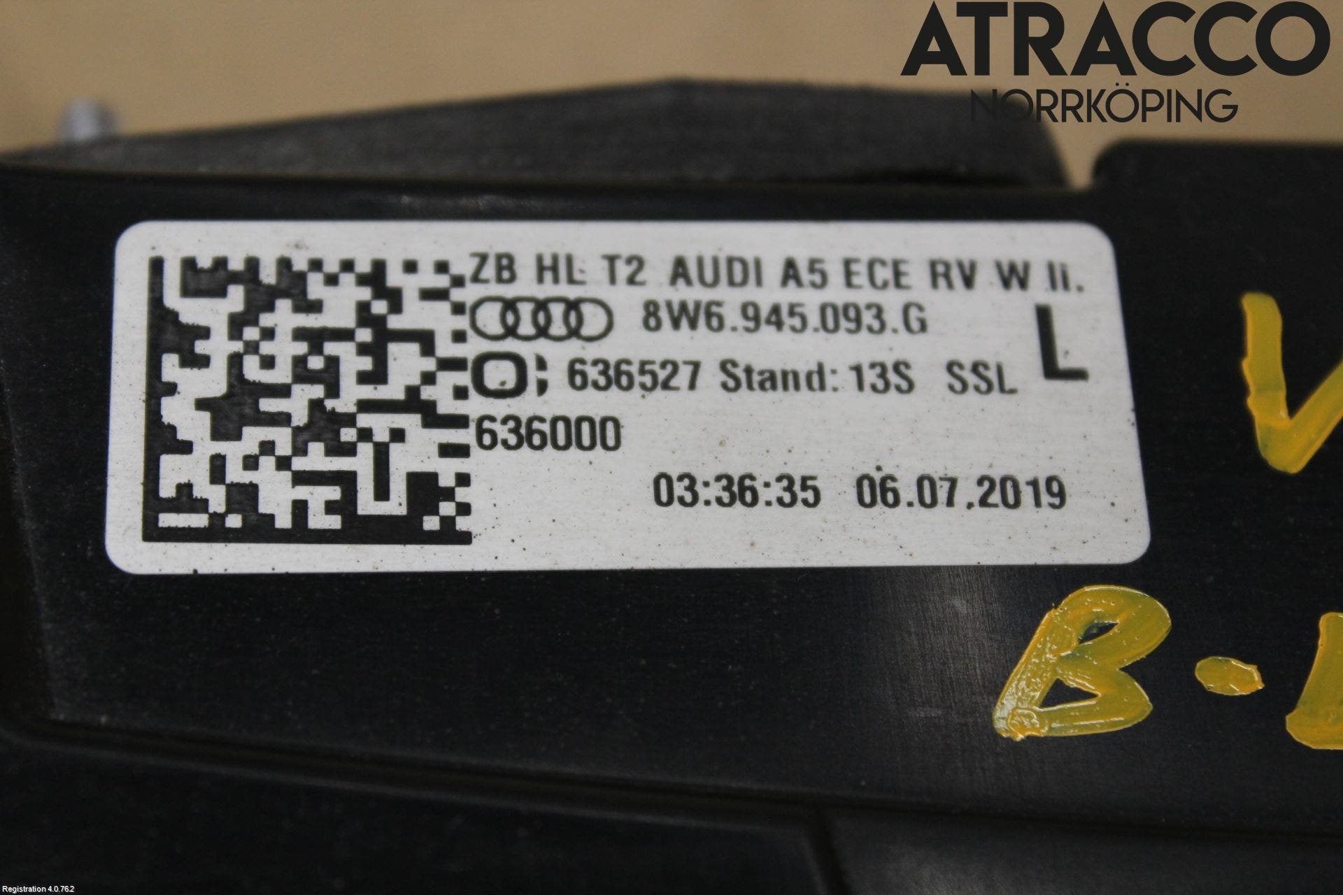 Audi A5 17- Bakljus Lucka Vä