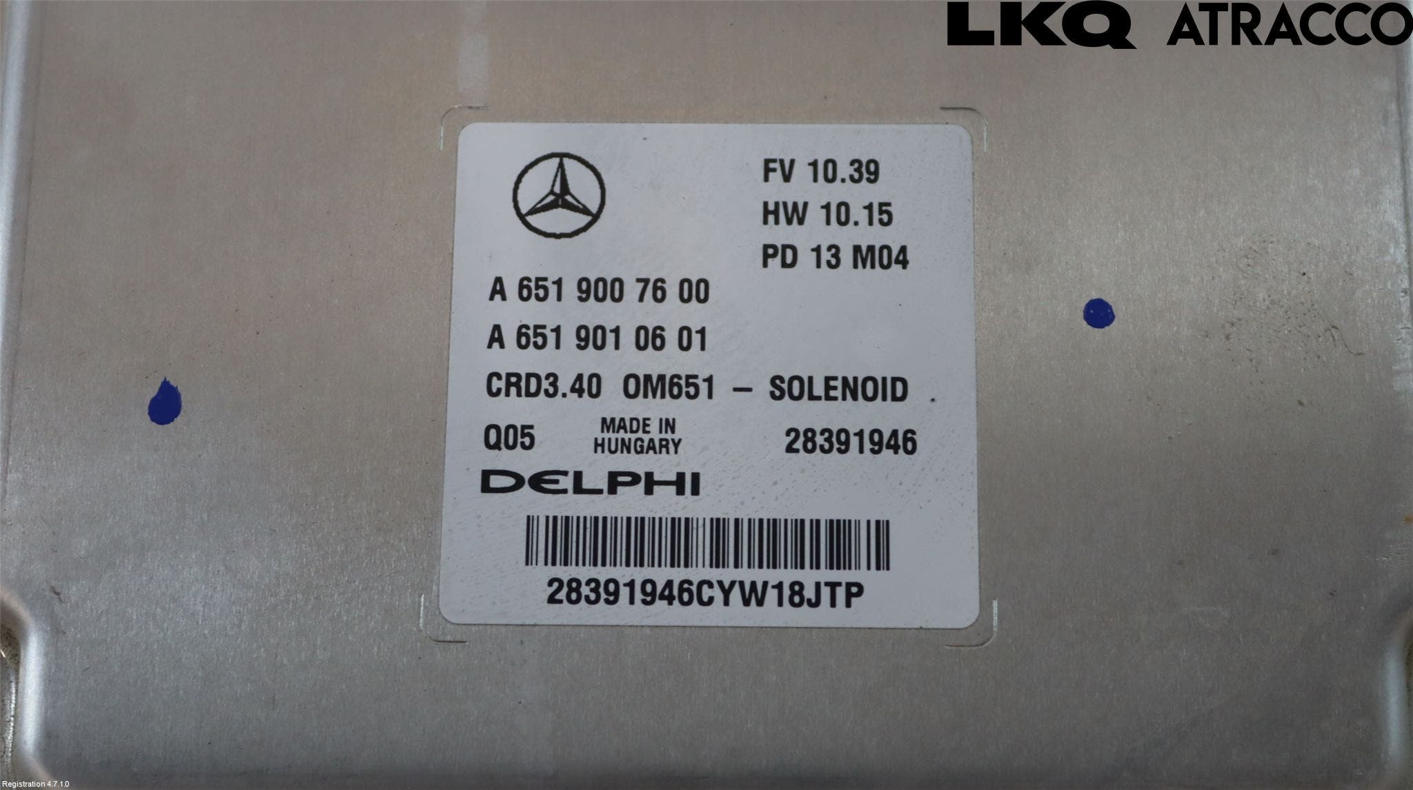 Mercedes-Benz MB B-KLASS (W246/W242) 12-19 Styrenhet Inspump Diesel