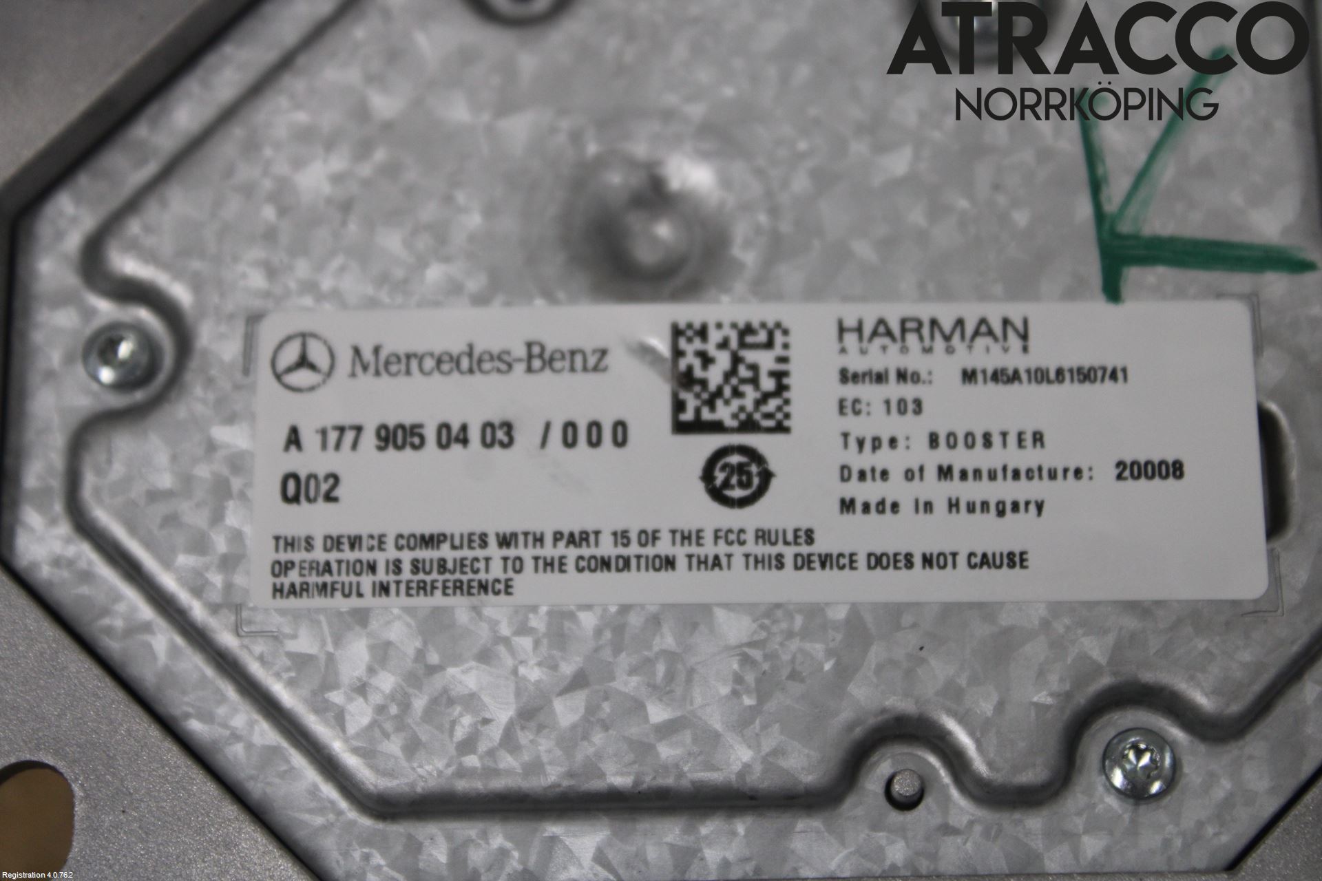 Mercedes-Benz MB CLA-KLASS (C118/X118) 19- Radio-Stereo Förstärkare