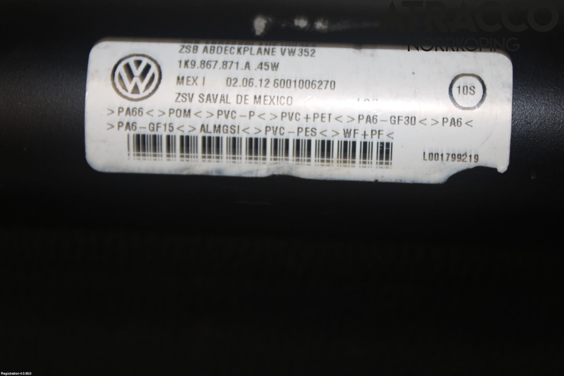 Volkswagen VW GOLF VI 09-13 Insynskydd