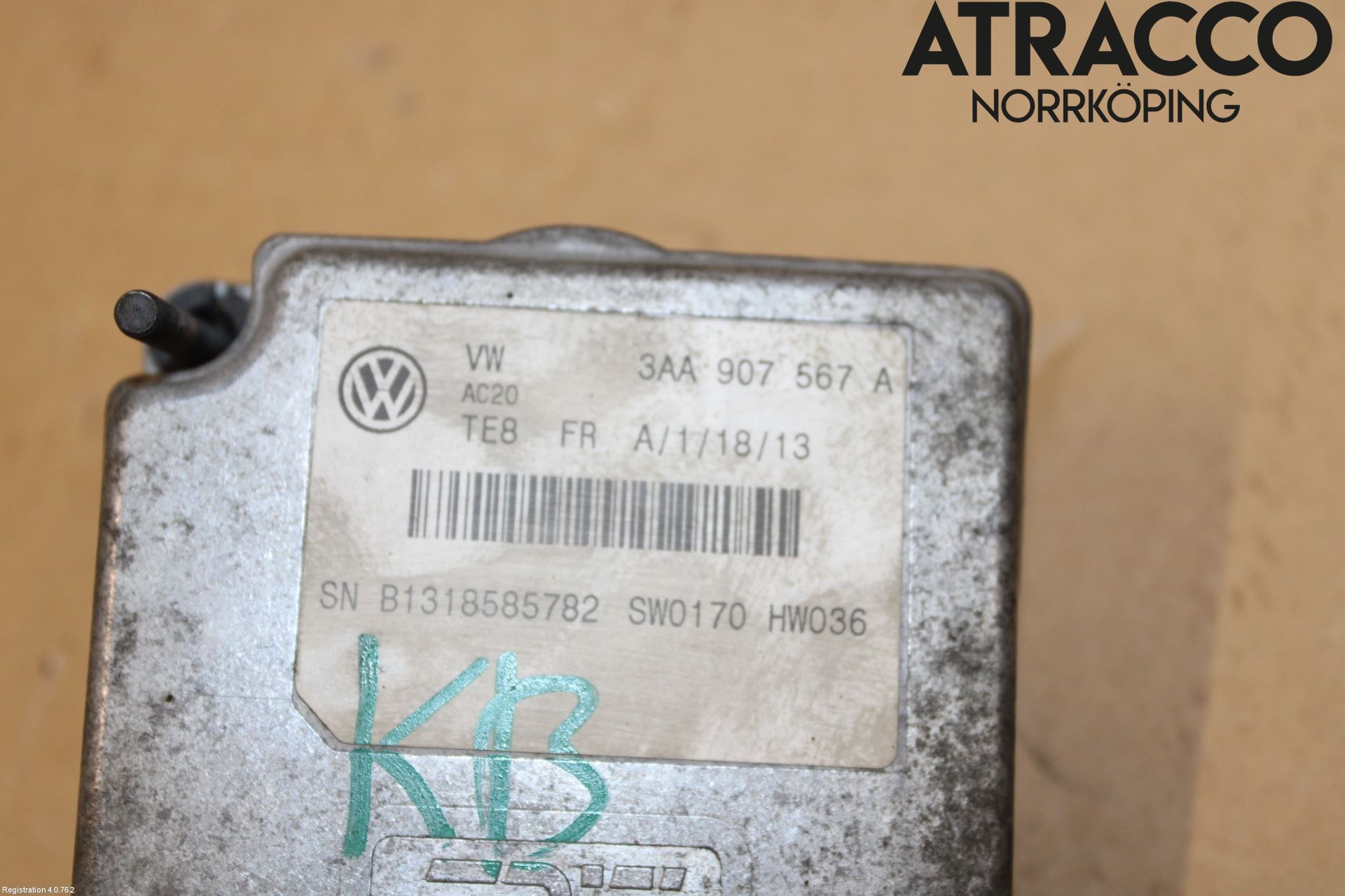 Volkswagen VW PASSAT 11-14 Sensor Aktivt Kollisionsskydd