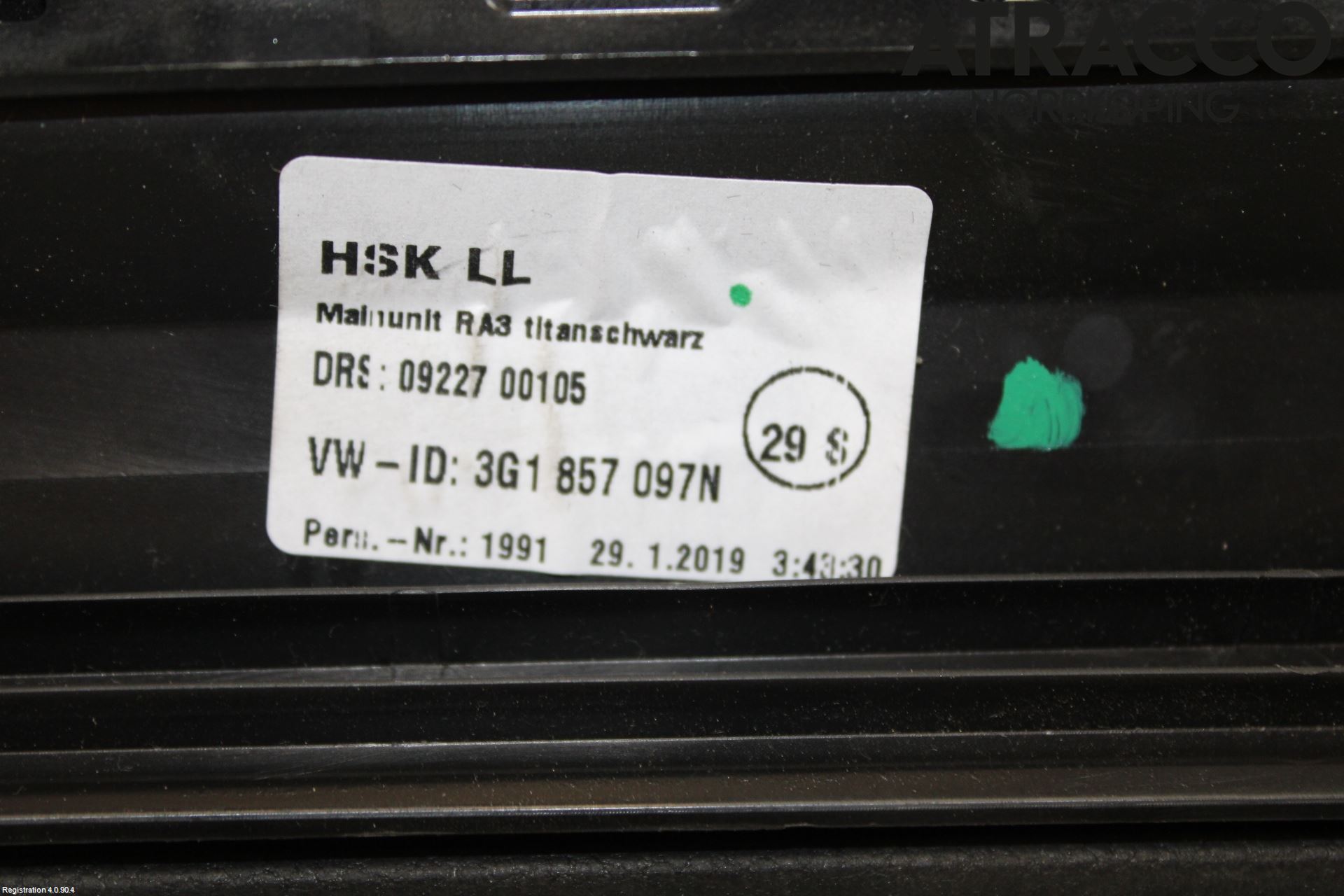 Volkswagen VW PASSAT 15-19 Handskfack