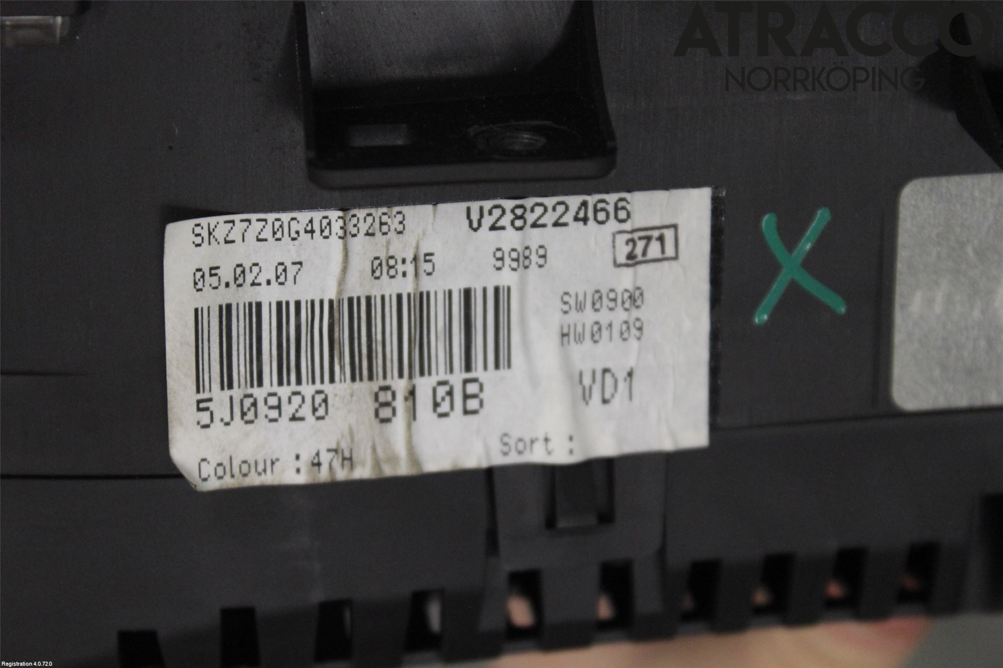 Skoda ROOMSTER Instrument Komb