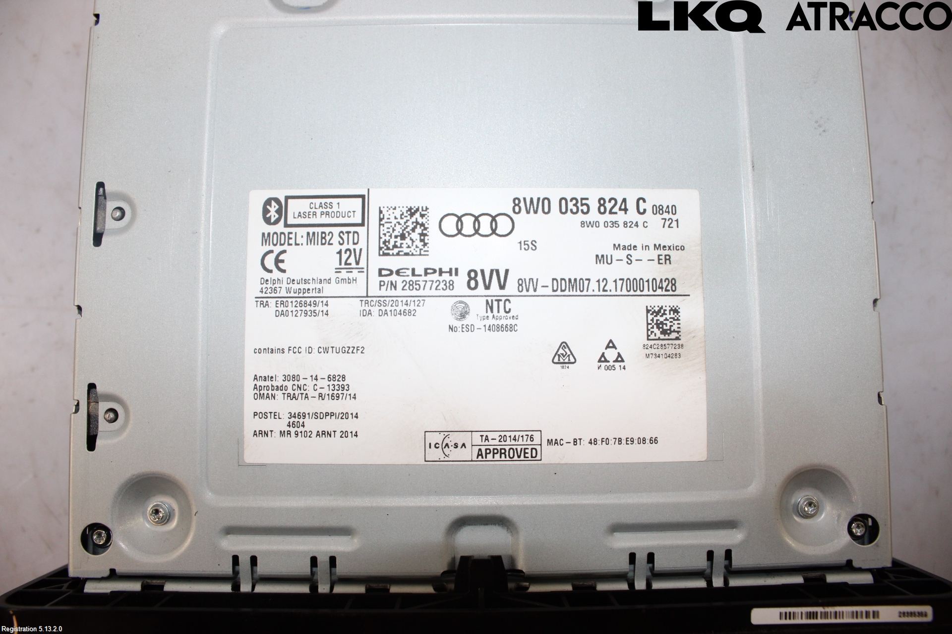 Audi Q5/SQ5 17- Cd Radio - Multimediapanel