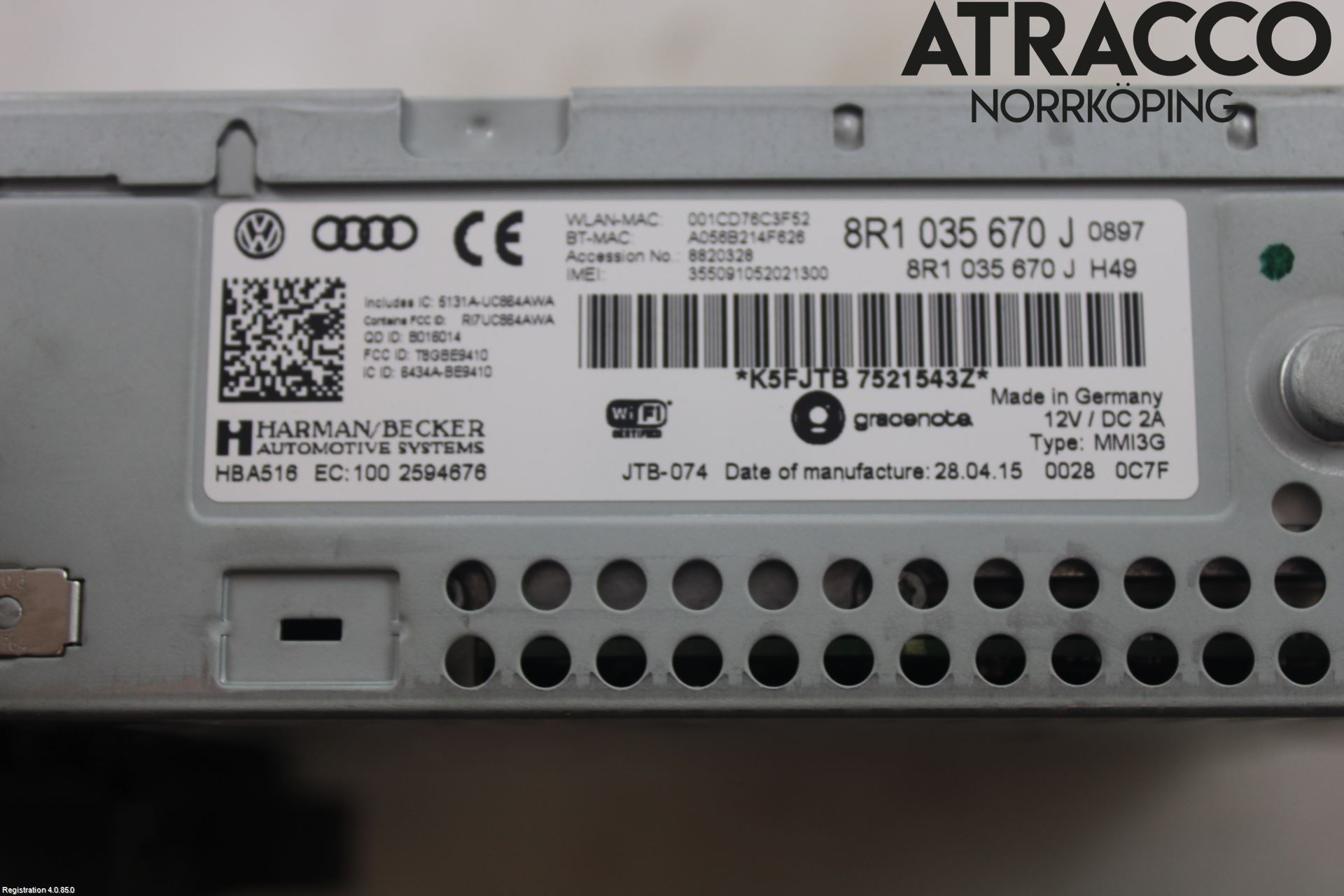 Audi A4 12-15 Cd Radio - Multimediapanel