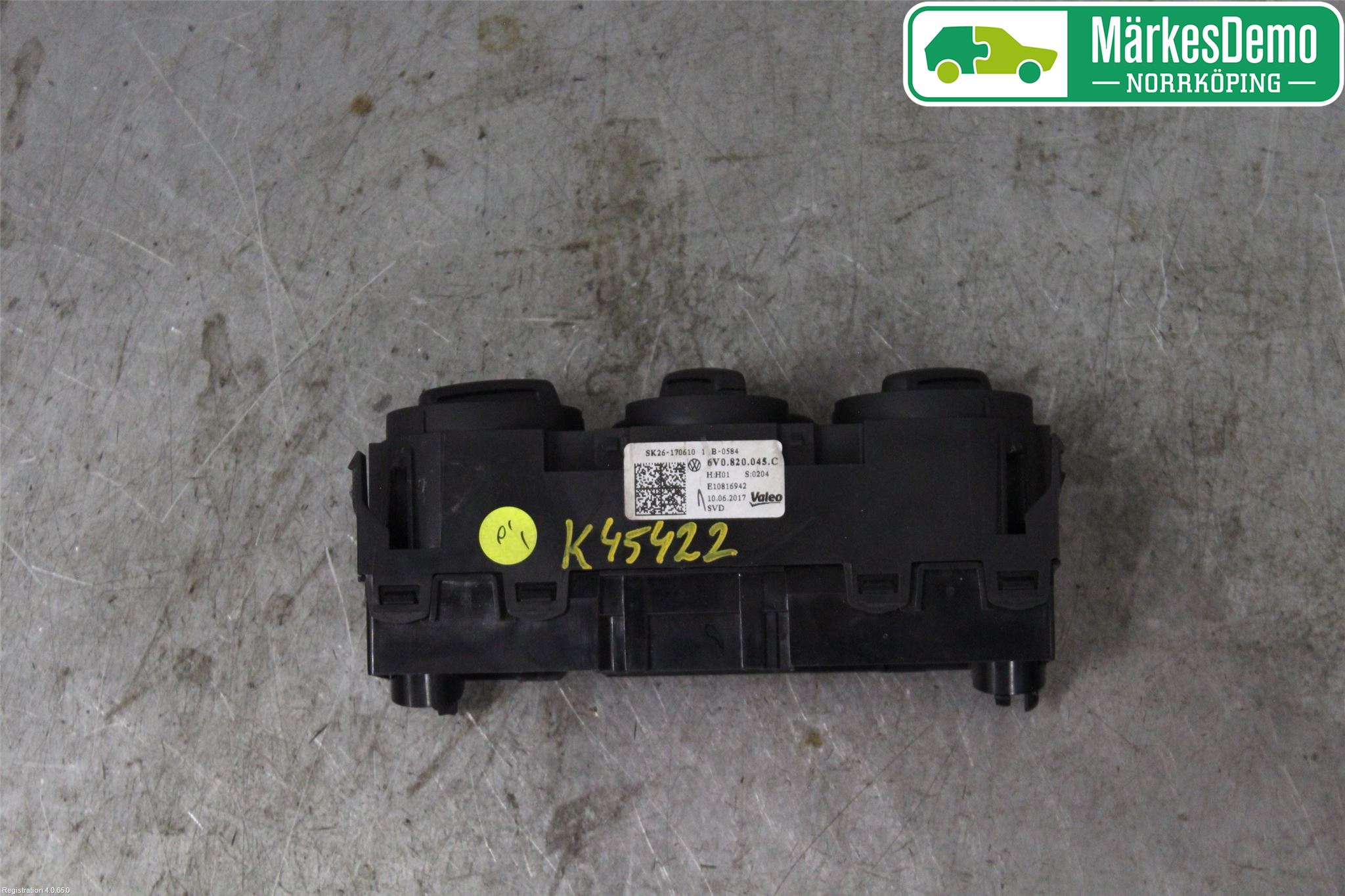 Skoda FABIA 15-21 Värmereglage