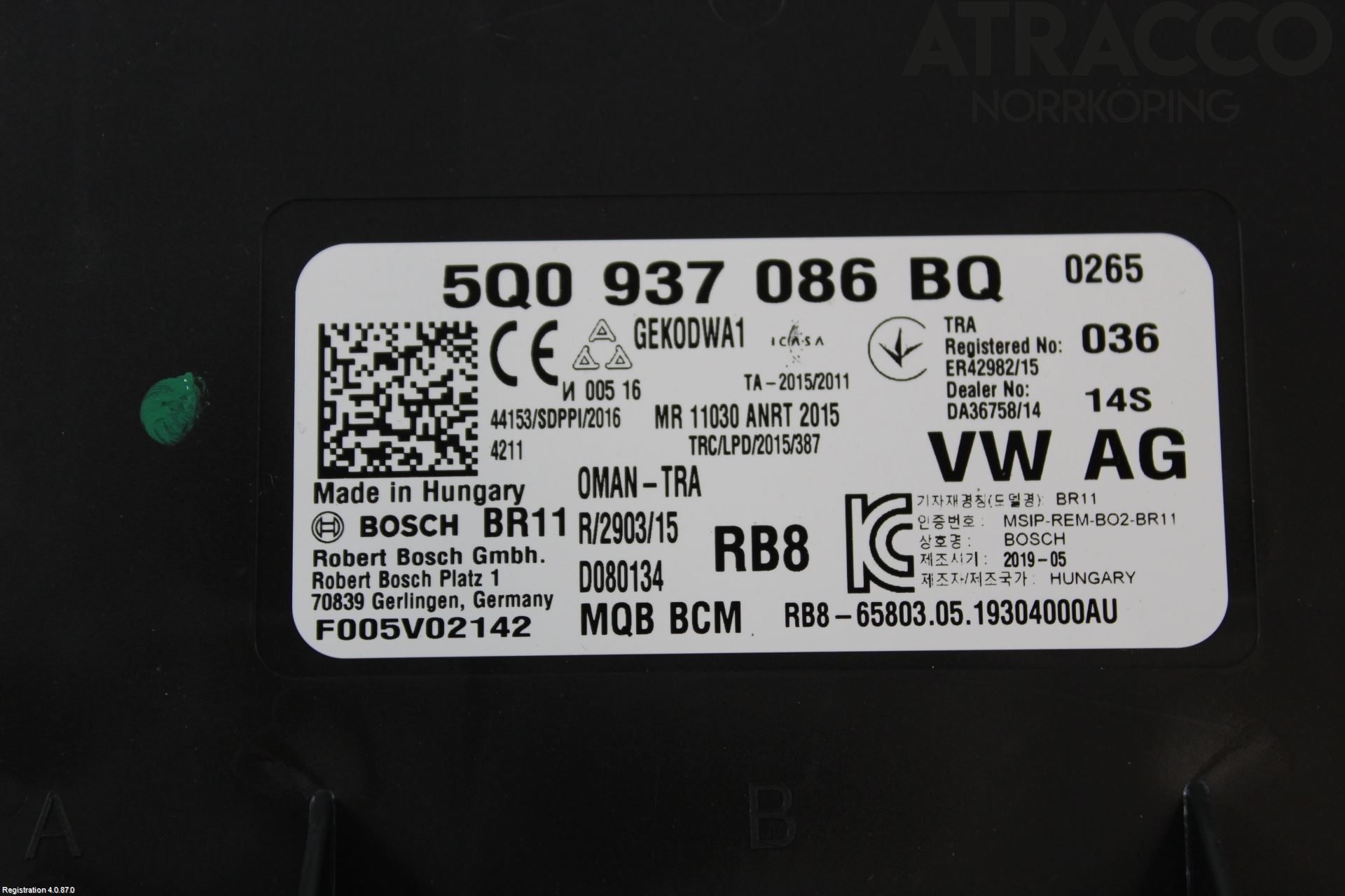 Volkswagen VW GOLF / E-GOLF VII 13-20 Komfort Styrdon