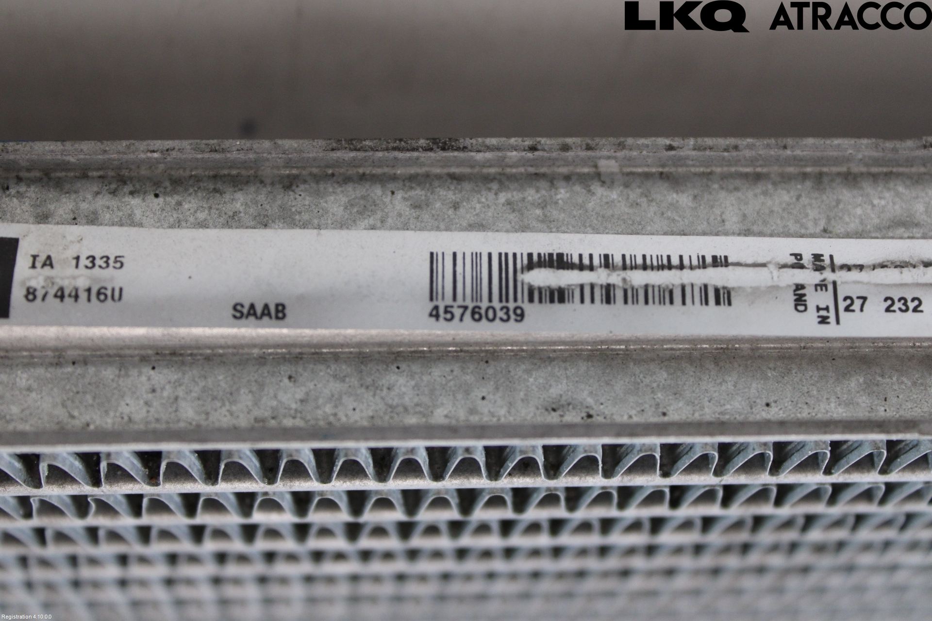 Saab 9-5     06-10 Laddluft-Intercooler Kyl