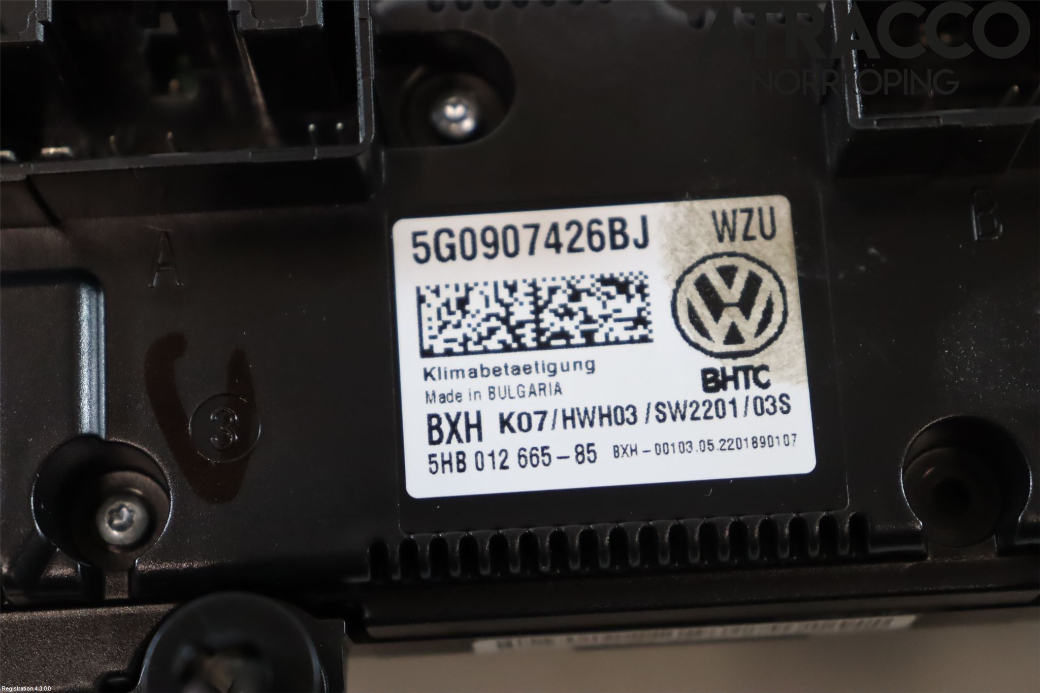 Volkswagen VW T-ROC 18- Värmereglage