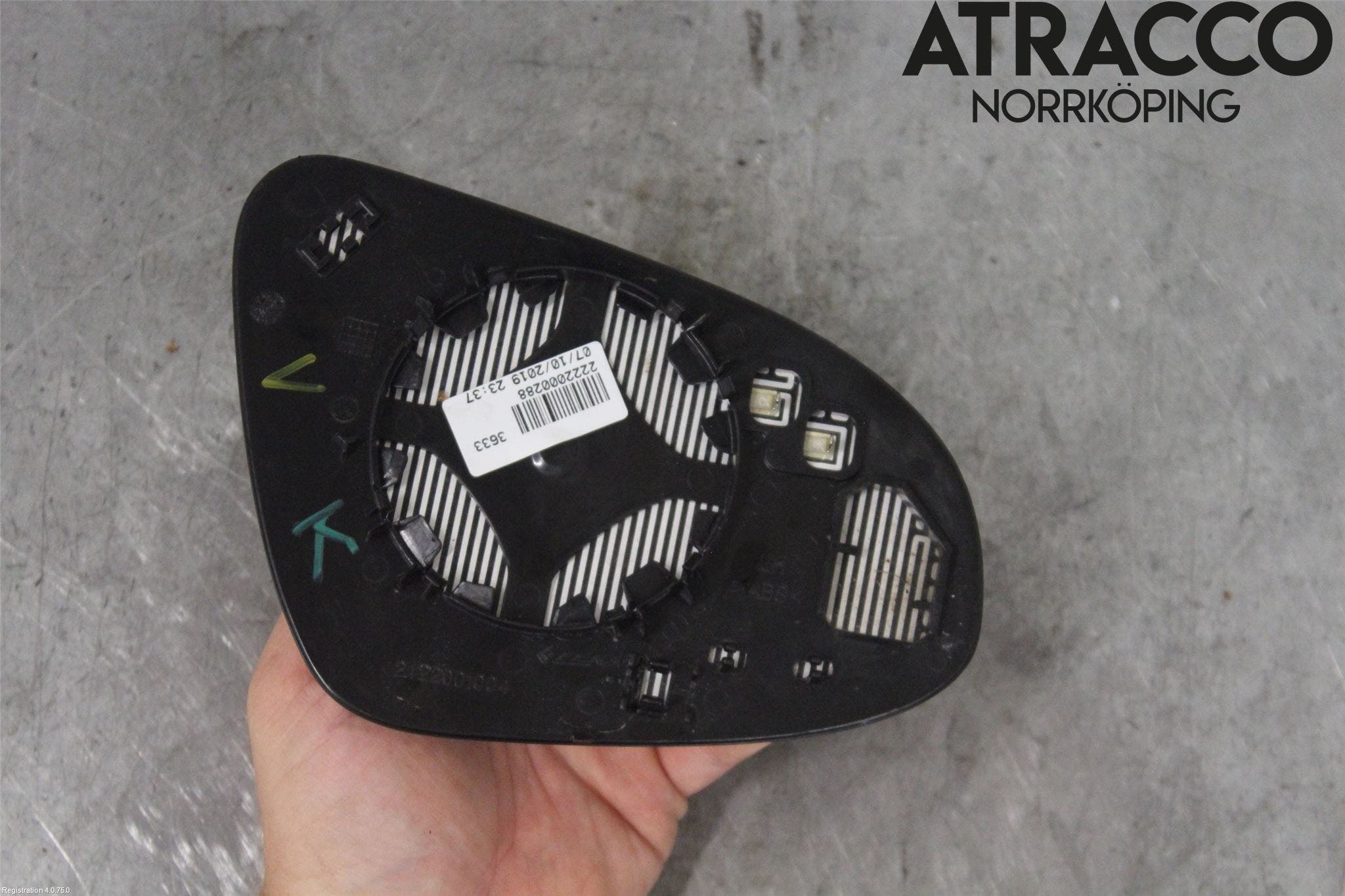 Toyota C-HR 16-23 Spegelglas Vä