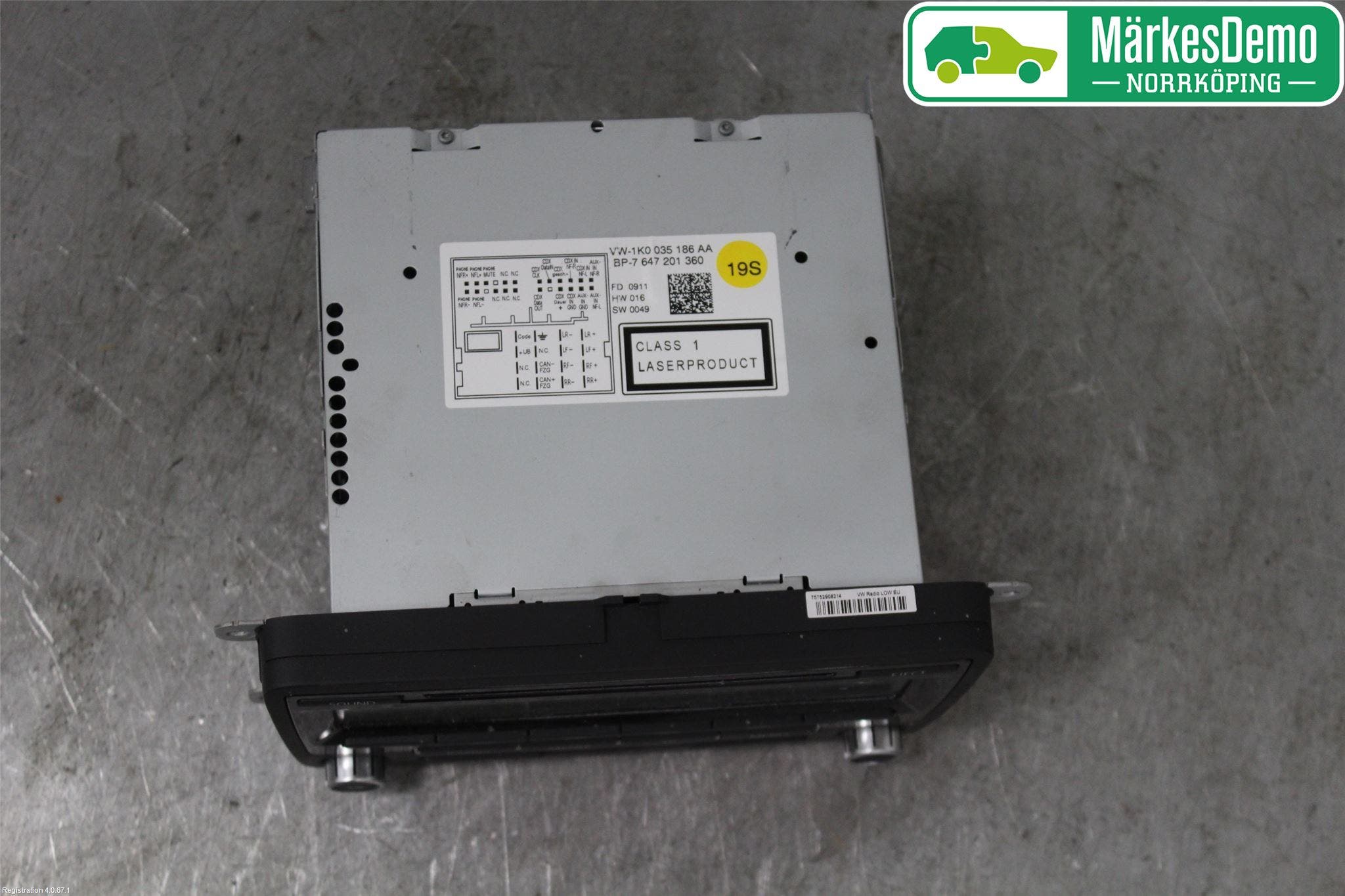 Volkswagen VW GOLF VI 09-13 Cd Radio - Multimediapanel