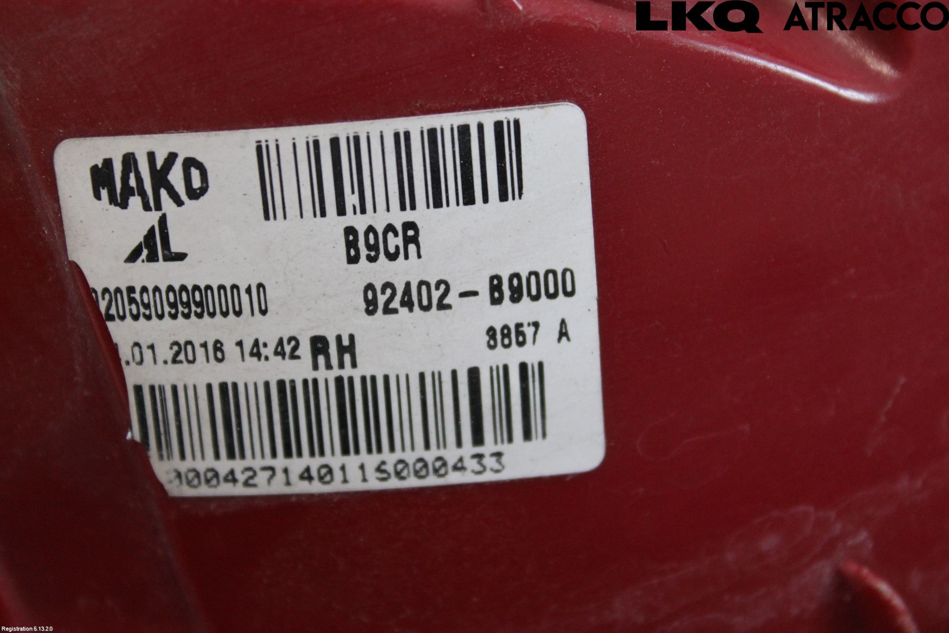 Hyundai i10 BA 14-16 Bakljus Höger