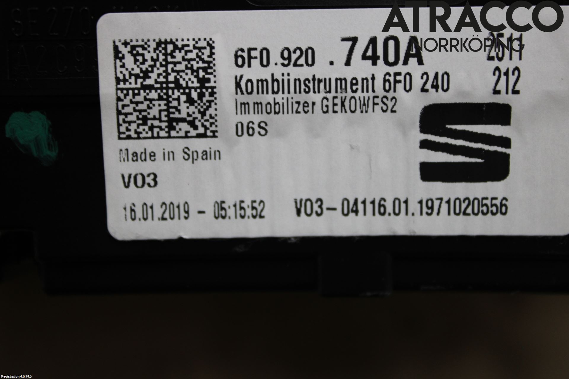 Seat IBIZA V 17-20 Instrument Komb