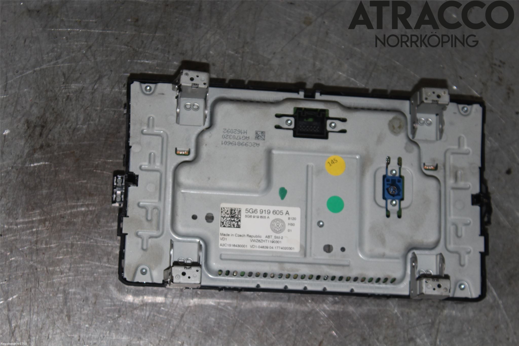 Volkswagen VW GOLF / E-GOLF VII 13-20 Multifunktionsdisplay
