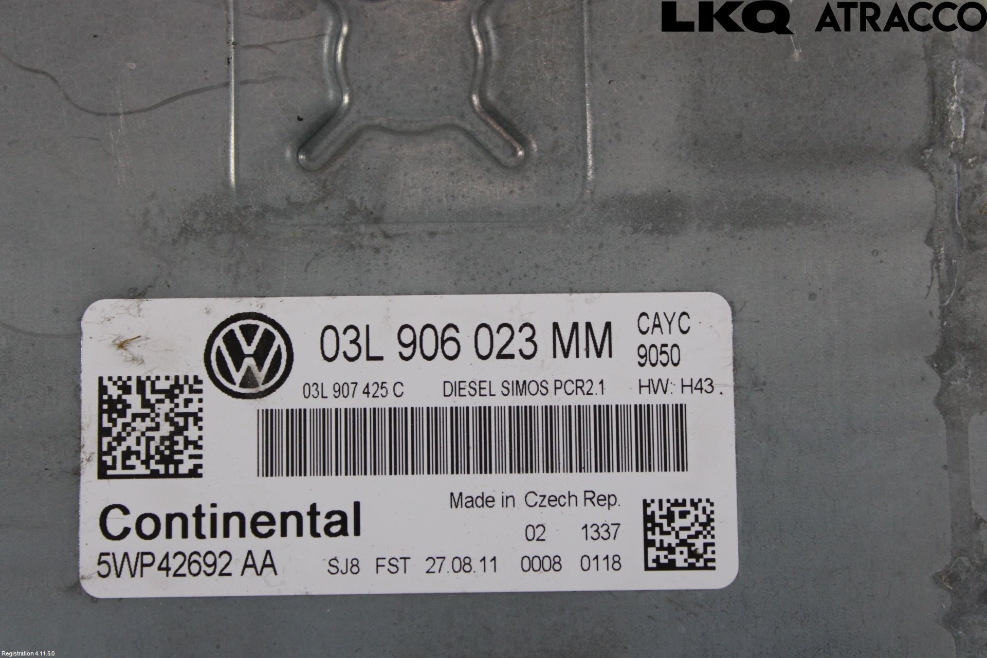 Volkswagen VW GOLF VI 09-13 Styrenhet Inspump Diesel