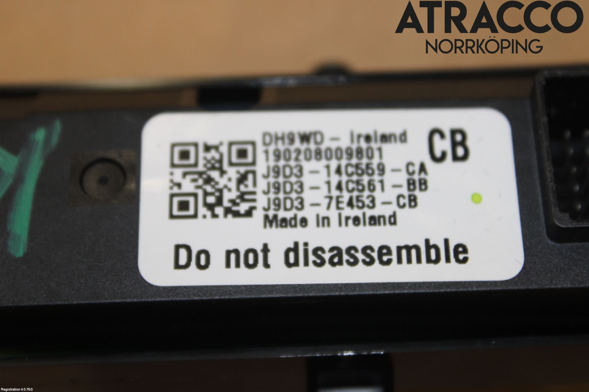 Jaguar I-PACE 18- Strömställare Växellåda