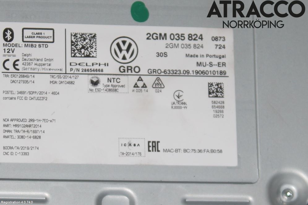 Volkswagen VW T-CROSS 19- Cd Radio - Multimediapanel