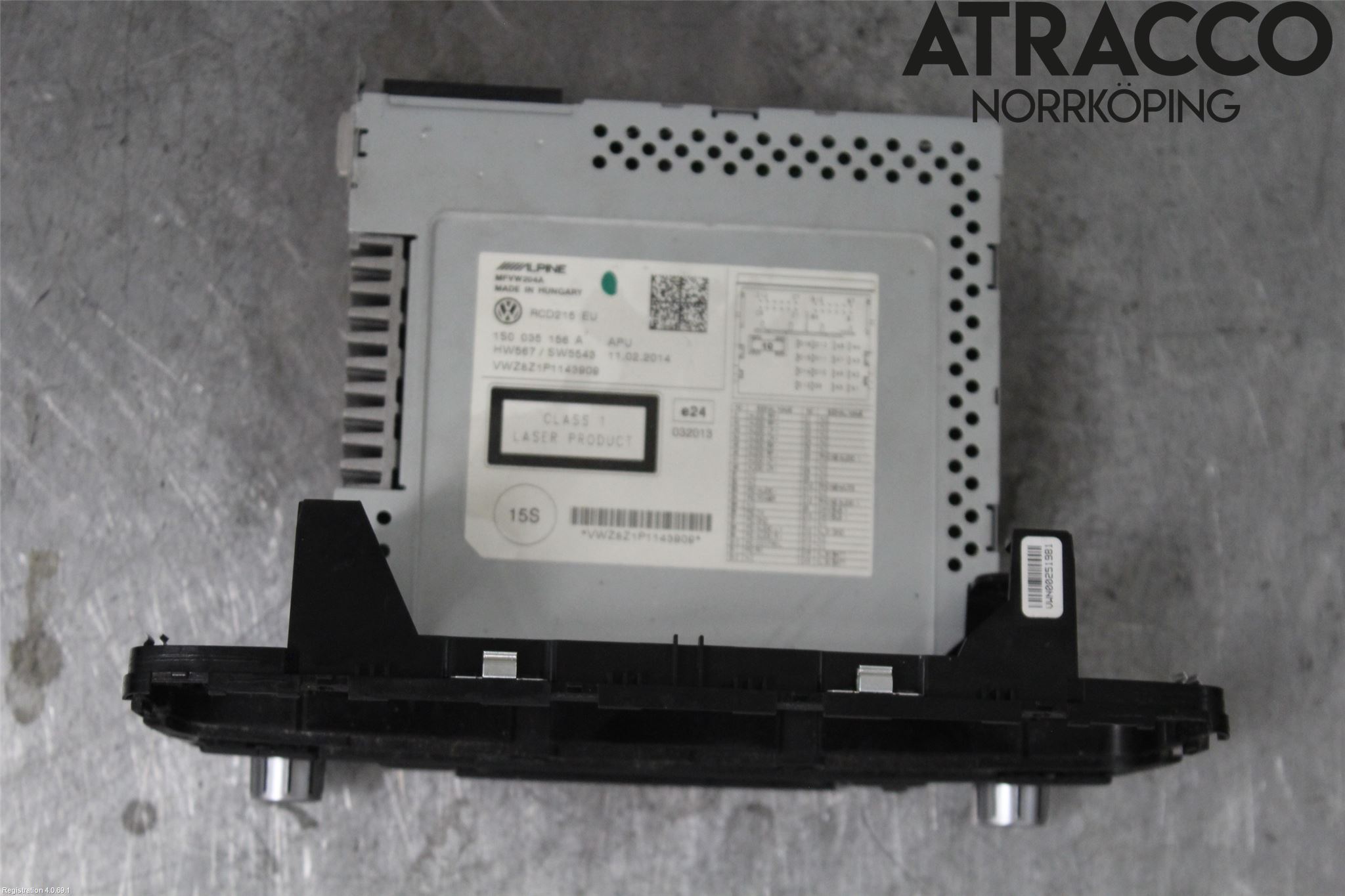 Volkswagen VW UP! / E-UP! Cd Radio - Multimediapanel