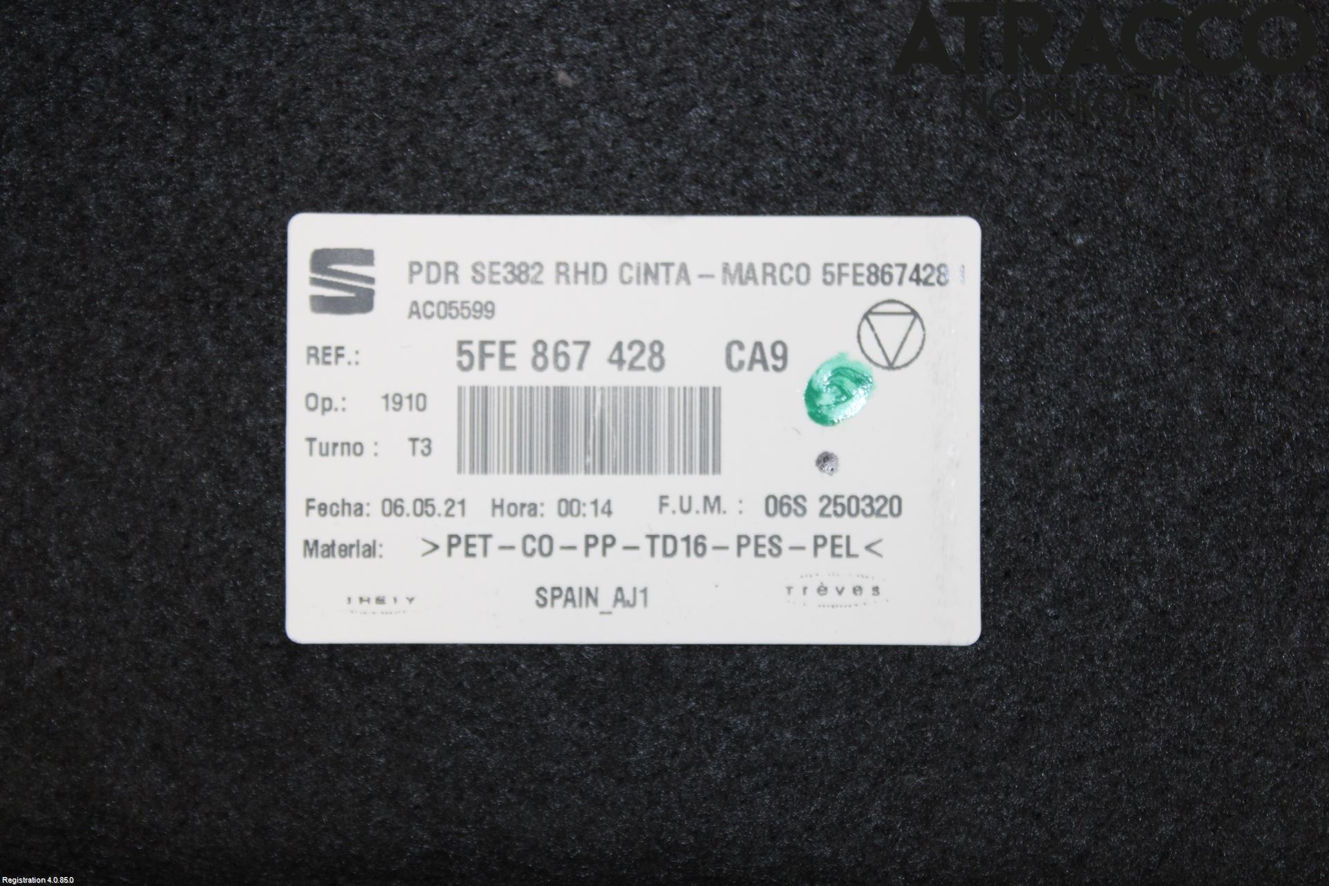 Seat LEON 20- Inredning Sidoklädsel