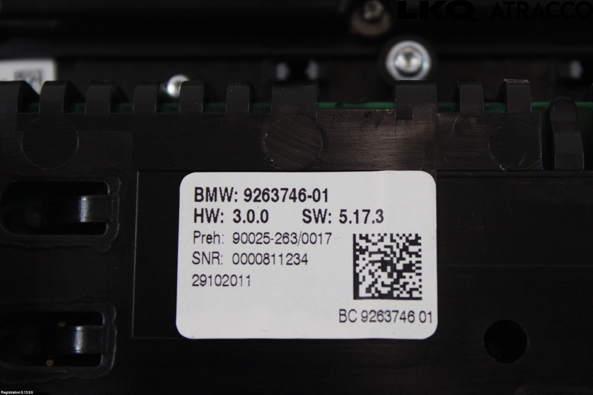 BMW 5 F10/F11/F18 09-17 Värmereglage