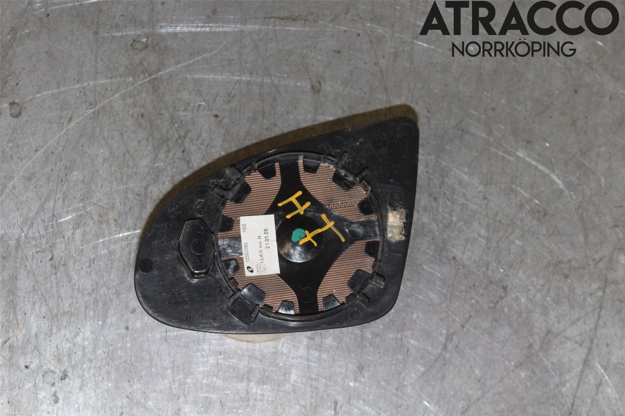 Audi A2 Spegelglas Hö