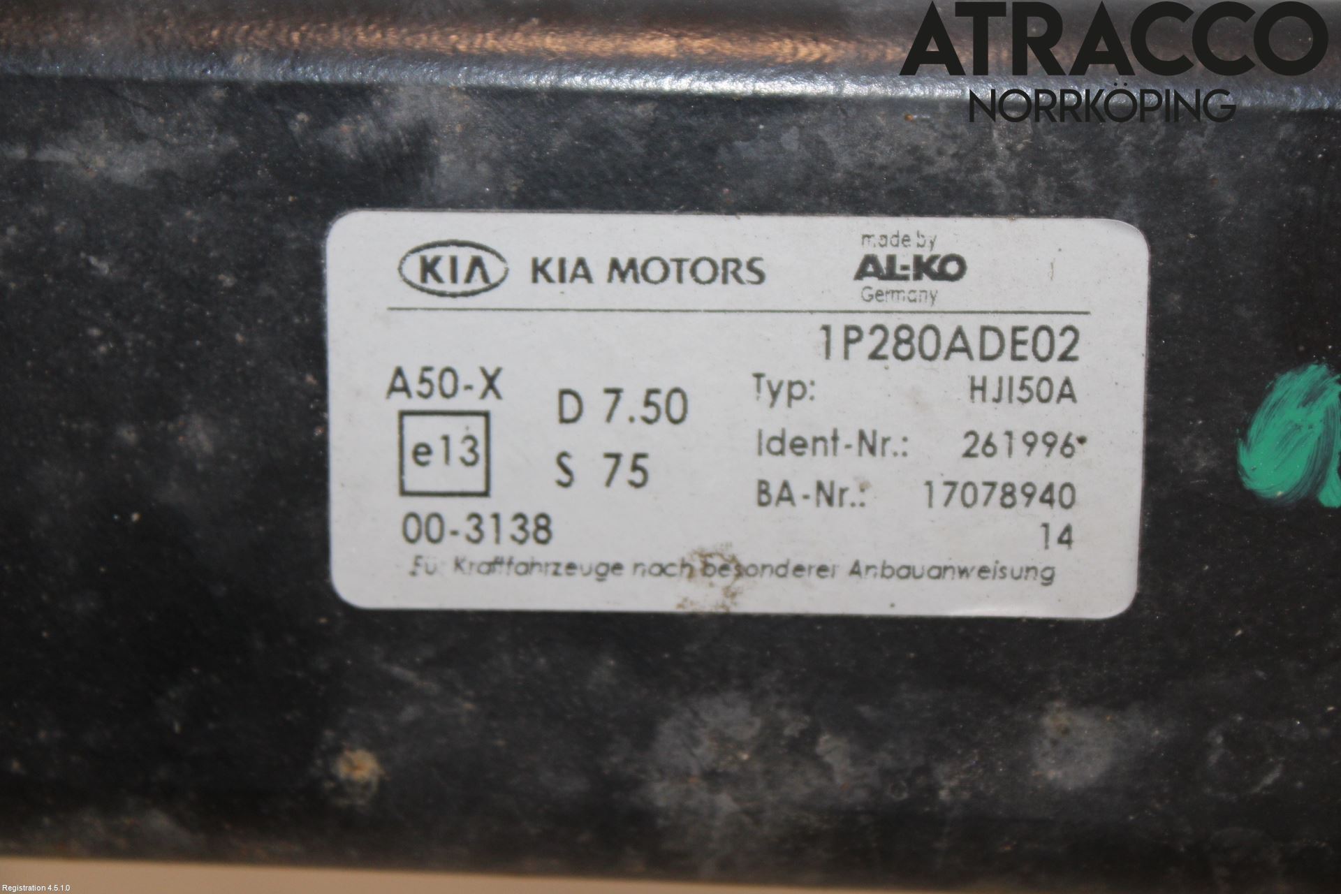 Kia VENGA 10-19 Dragkrok