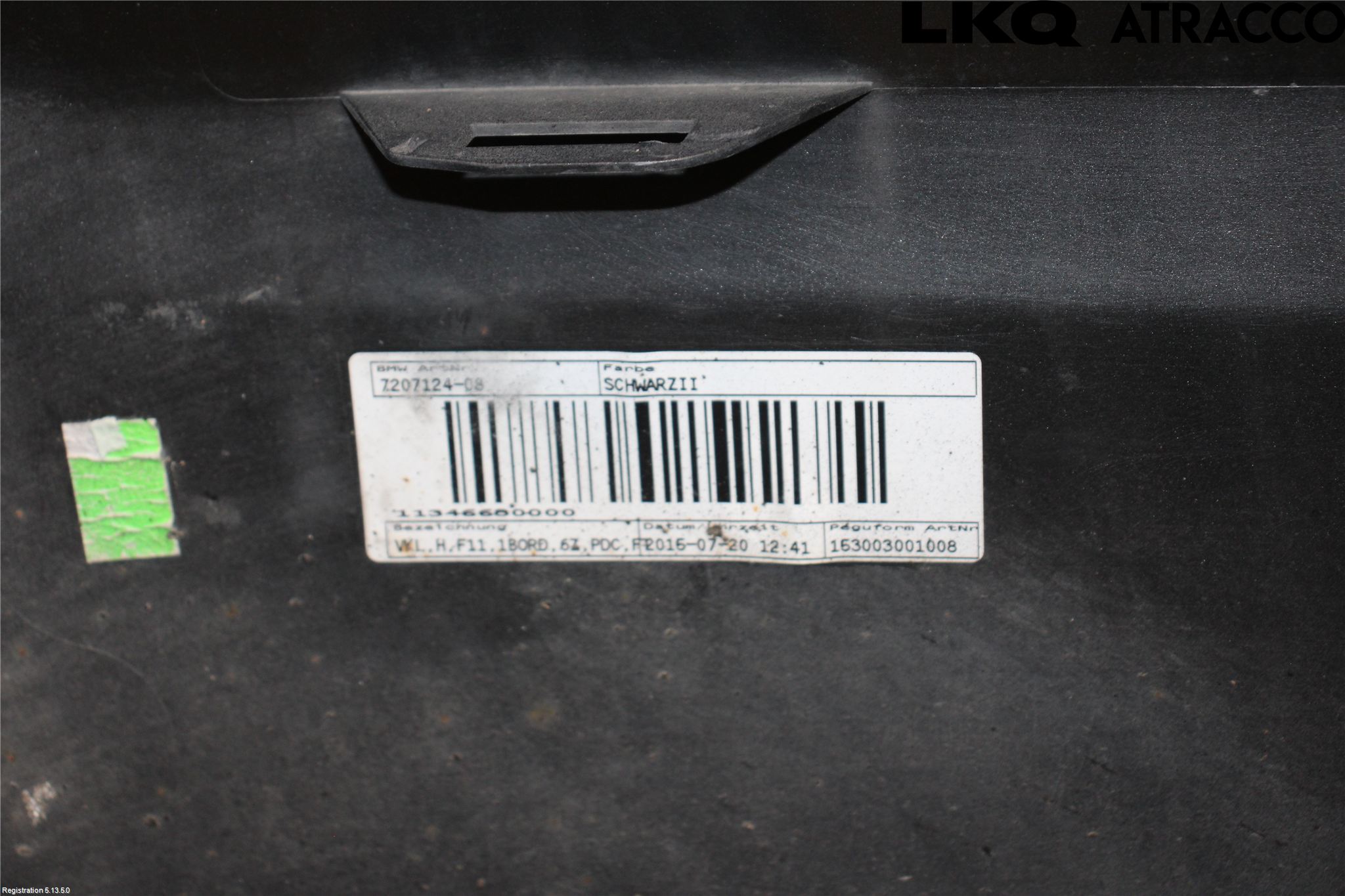 BMW 5 F10/F11/F18 09-17 Stötfångarbeklädnad Bak