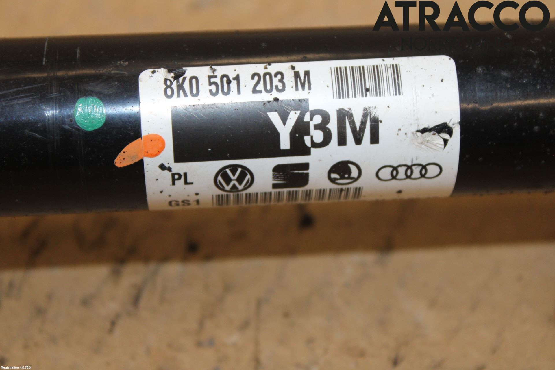Audi A4 12-15 Drivaxel Bak Vänster