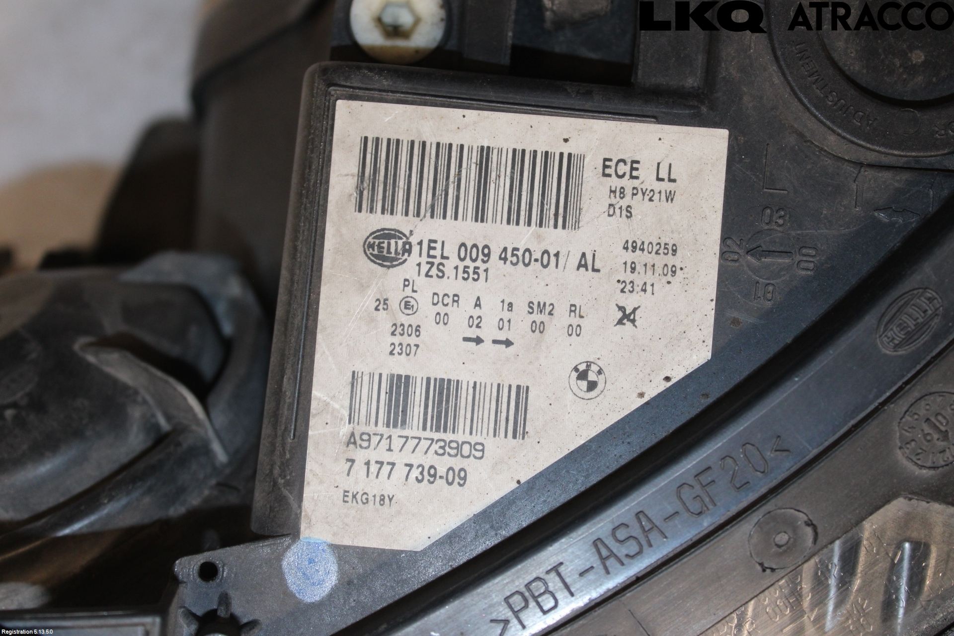 BMW 5 E60/61 Sed/Tou 02-10 Strålkastare Vänster