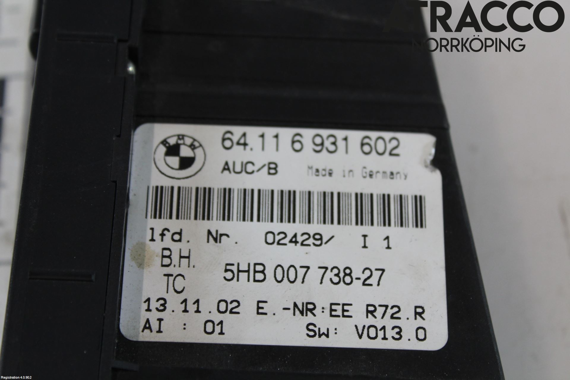 BMW 3 E46      98-05 Värmereglage