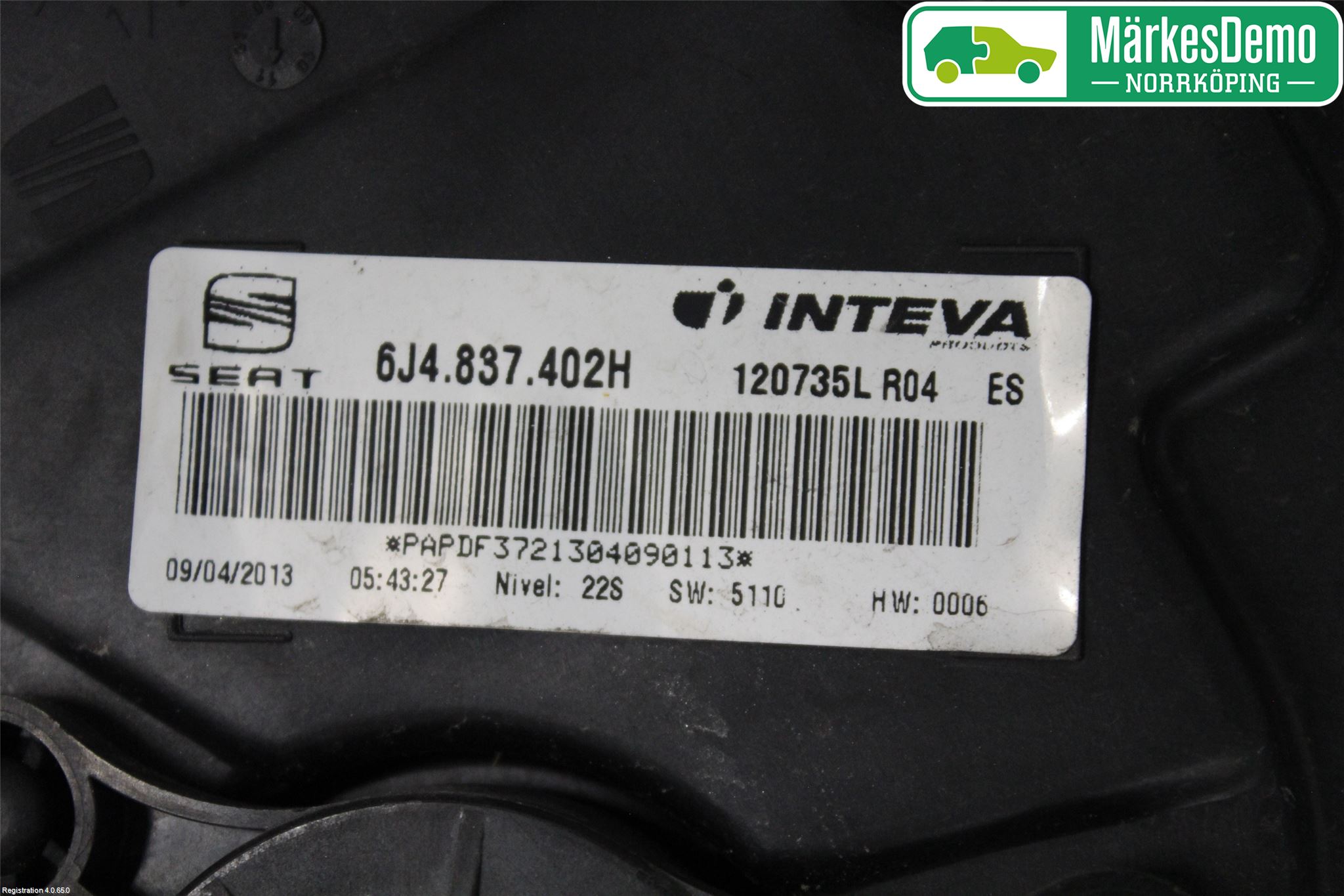 Seat IBIZA IV 08-16 Fönsterhiss El Kompl