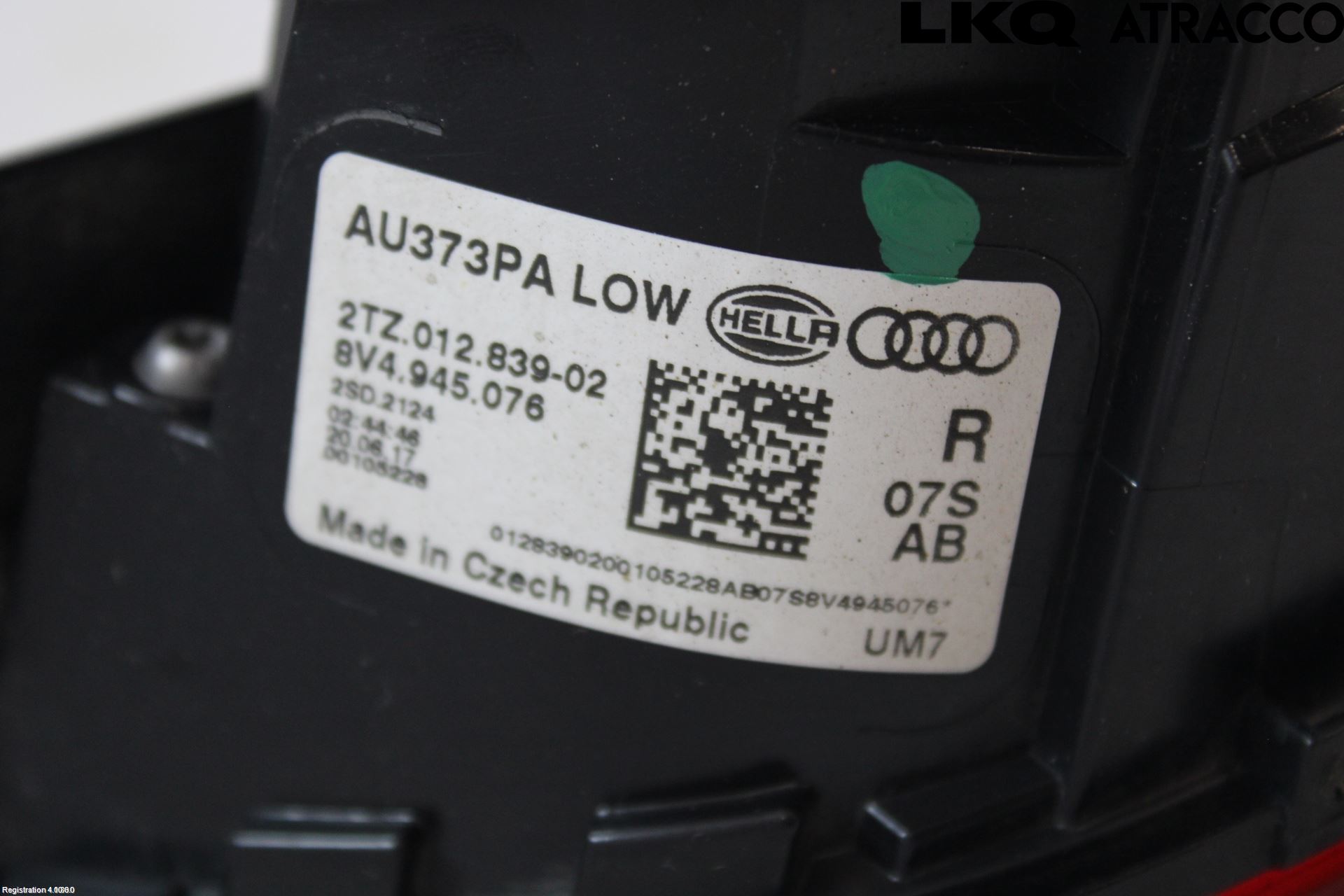 Audi A3/S3 8V 13-20 Bakljus Lucka Hö