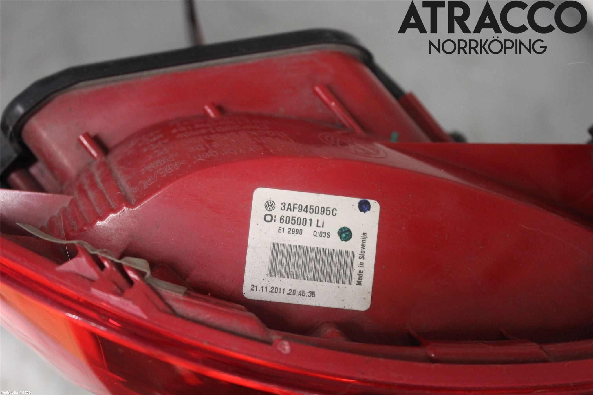 Volkswagen VW PASSAT 11-14 Bakljus Vänster