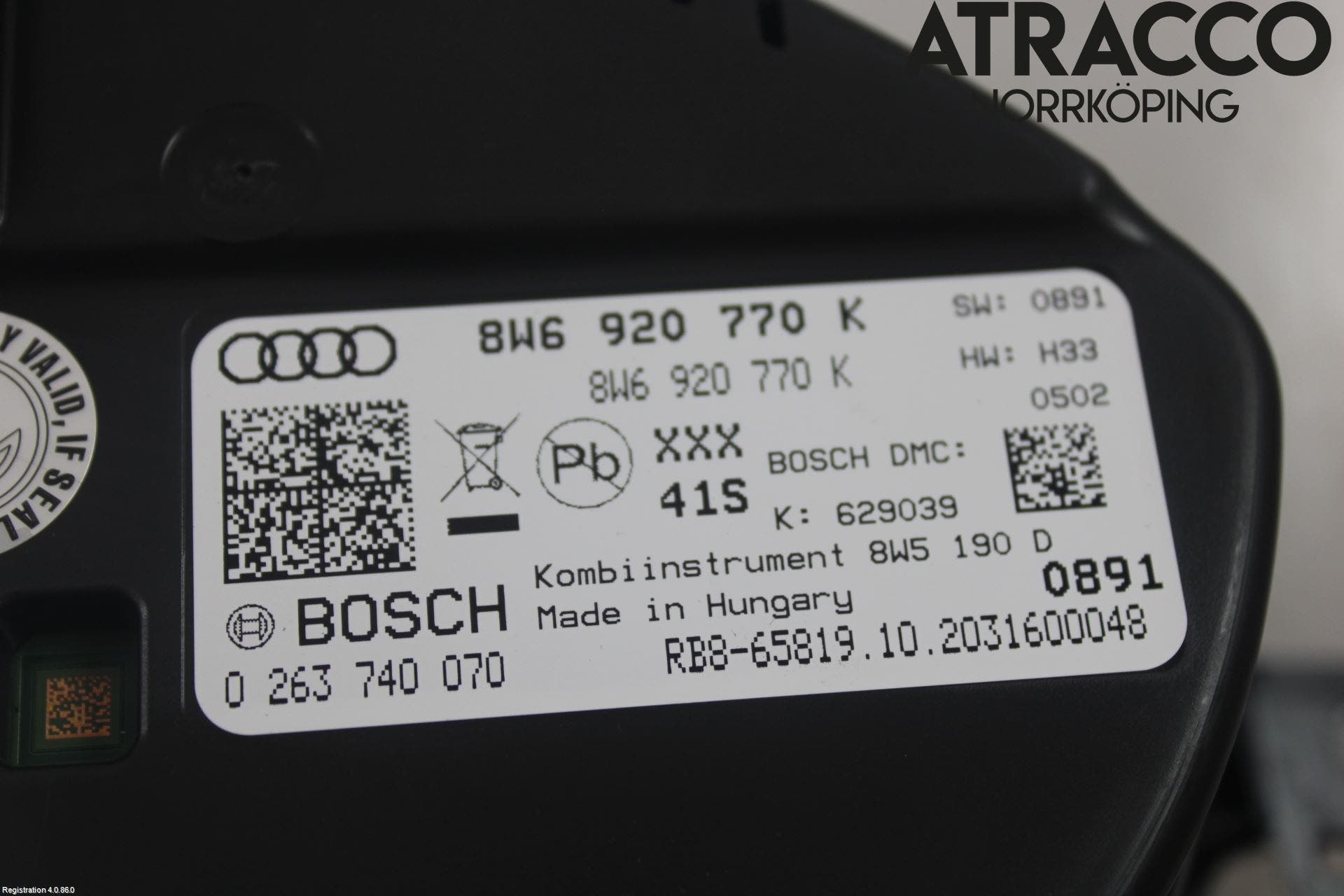 Audi A5 17- Instrument Komb