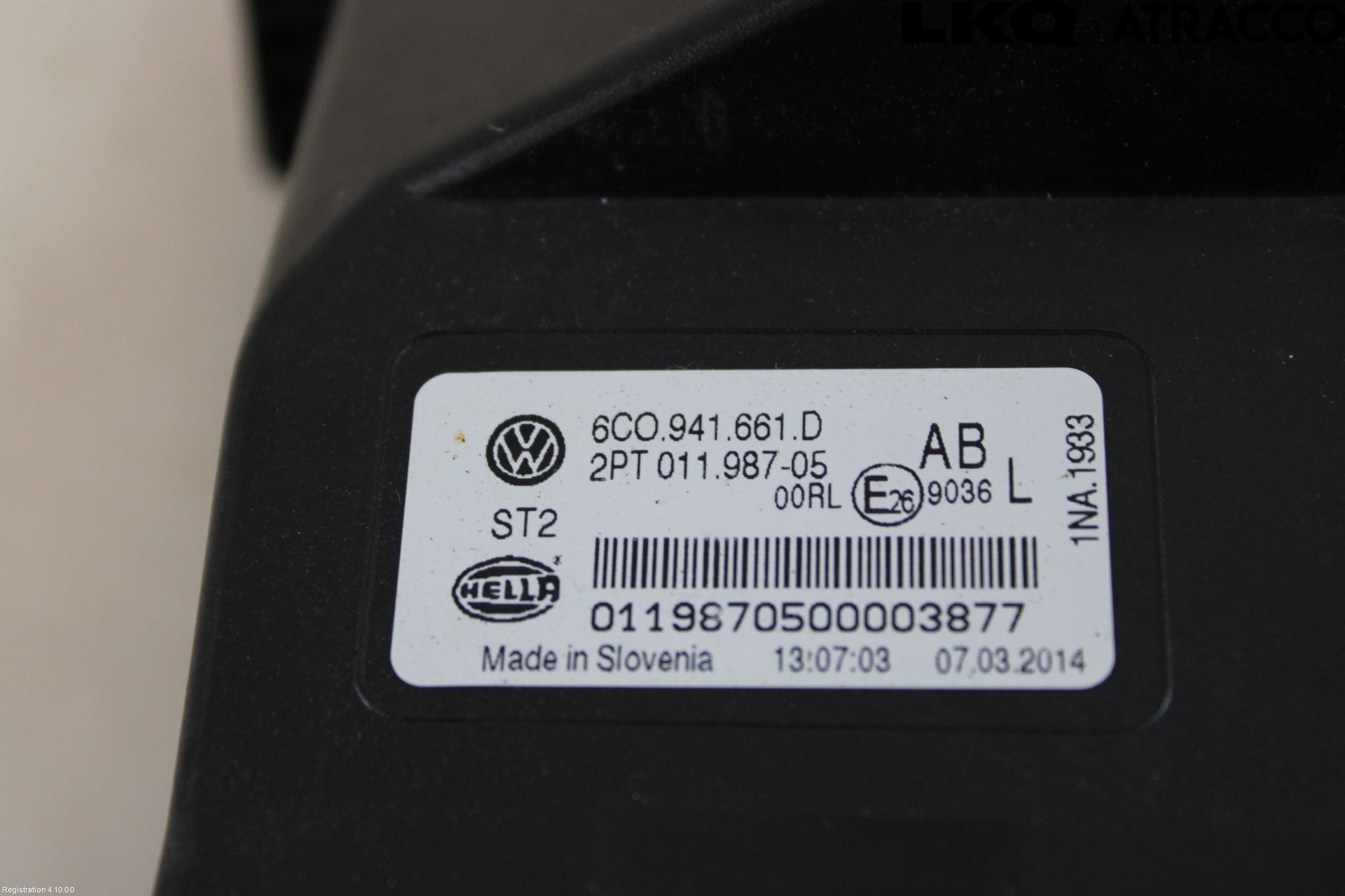 Volkswagen VW POLO 10-17 Dimljus-Varselljus Fram