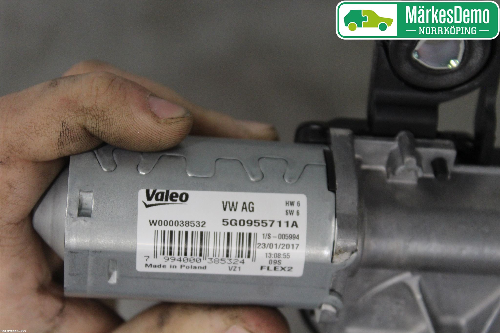 Volkswagen VW GOLF / E-GOLF VII 13-20 Torkarmotor Baklucka