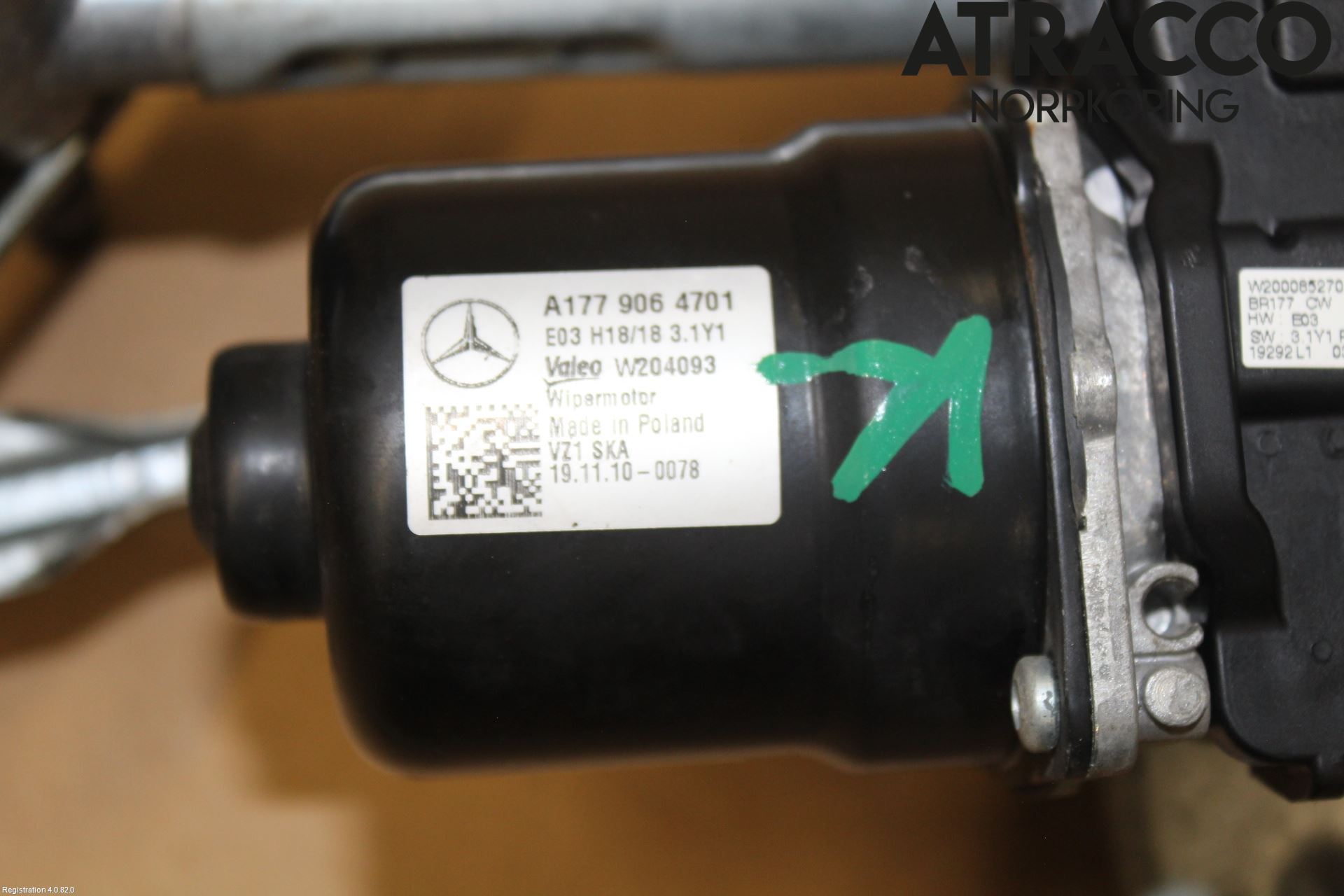 Mercedes-Benz MB A-KLASS (W177) 18- Torkarmekanism Vindruta