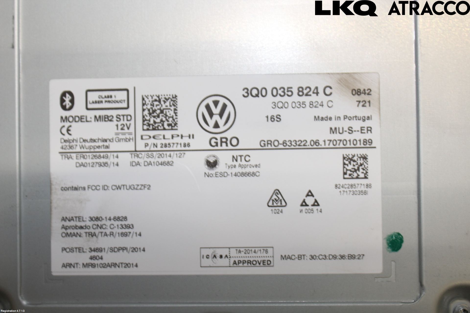 Volkswagen VW PASSAT 15-19 Cd Radio - Multimediapanel