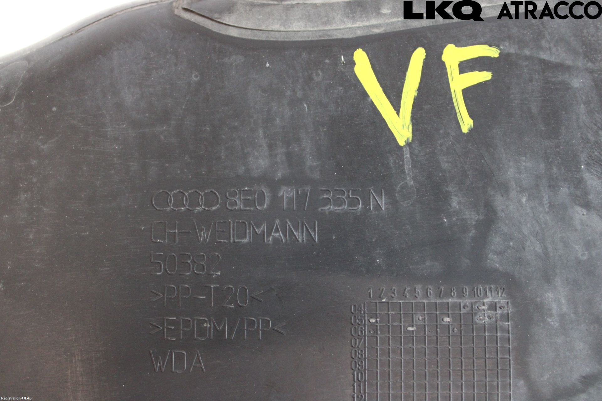 Audi A4/S4 05-07 Deflektor Plåt-Plast Kylning