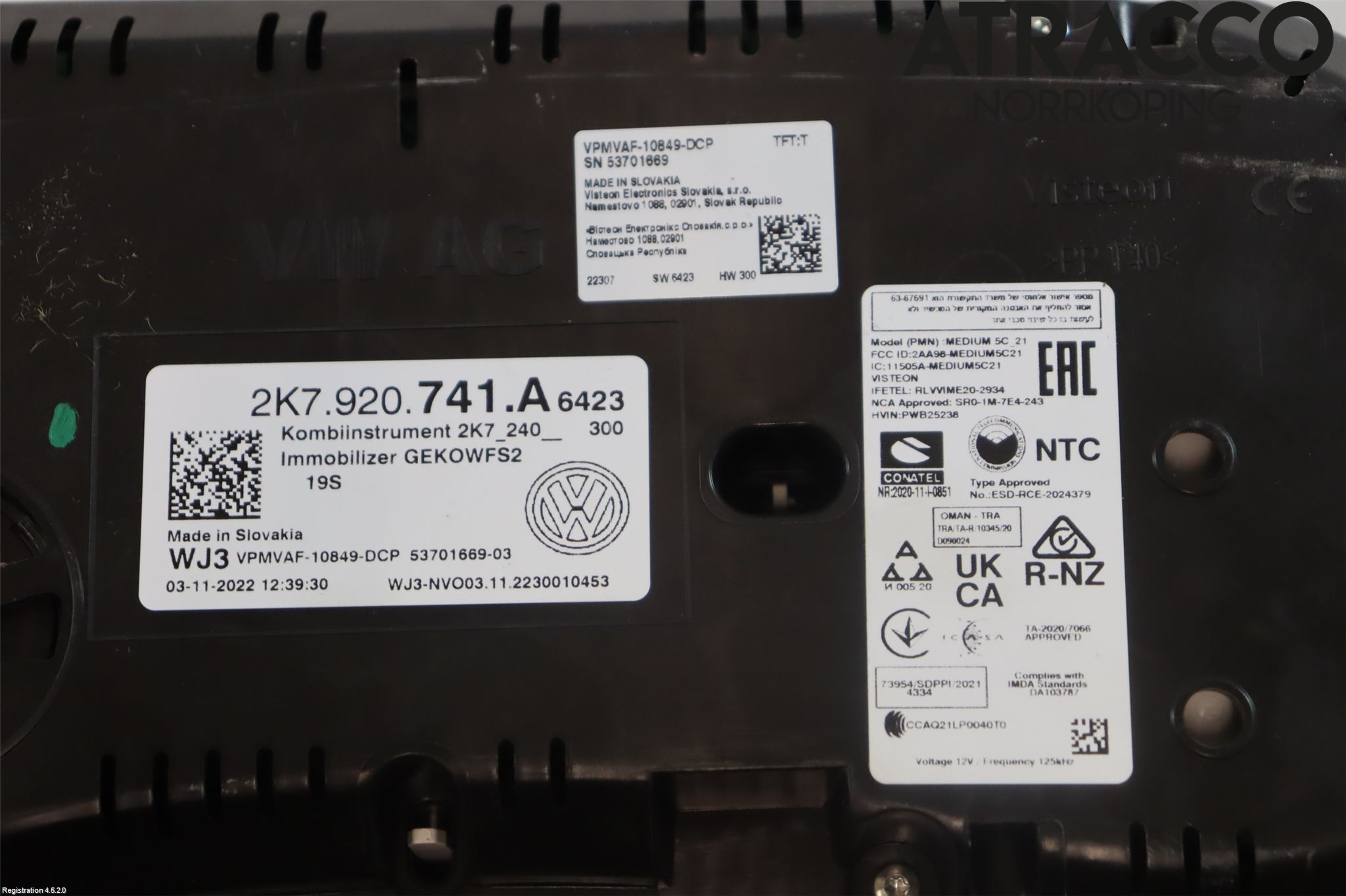 Volkswagen VW CADDY 21- Instrument Komb